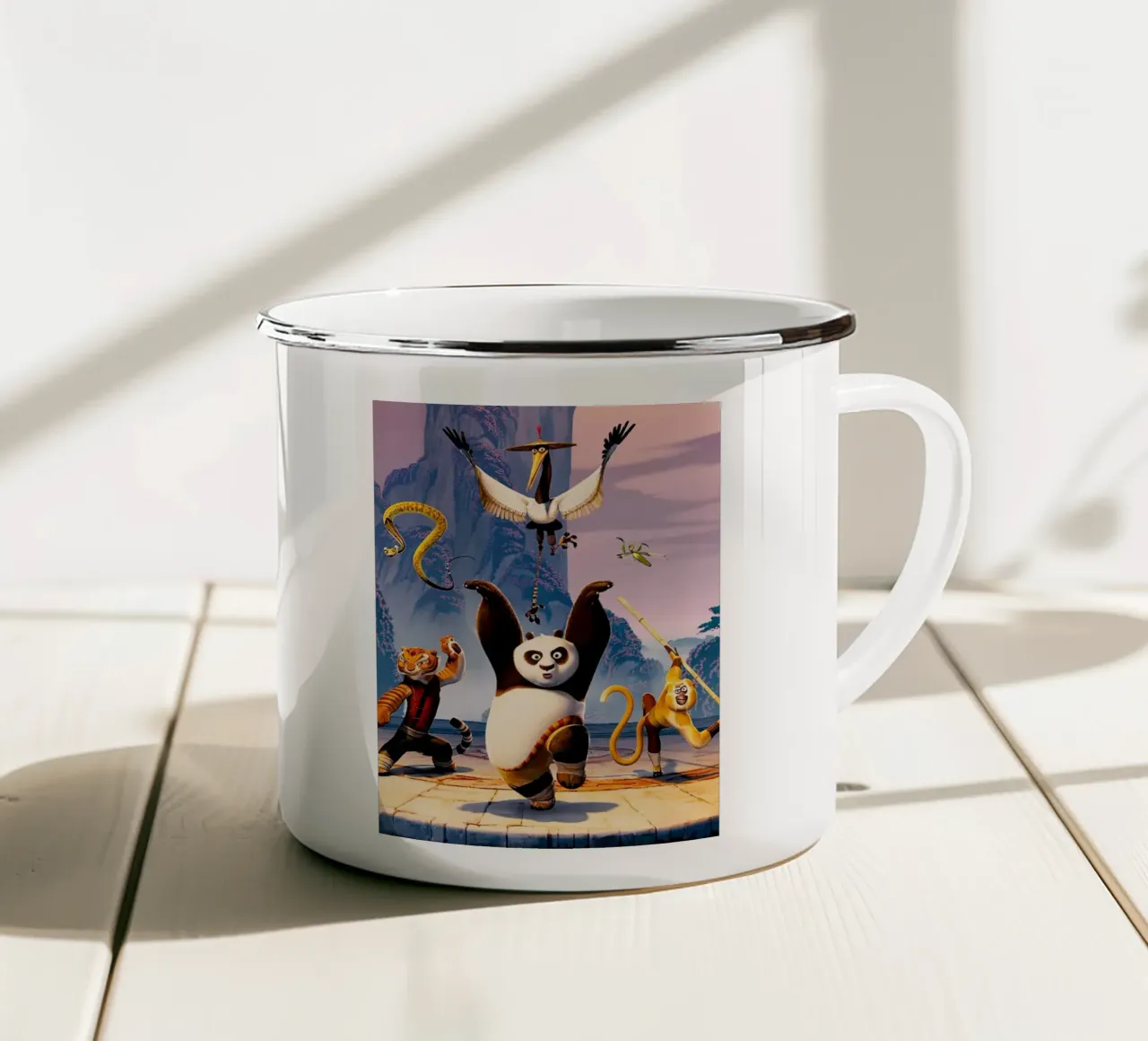 Kungfu Panda tazza in smalto da Dumery Art