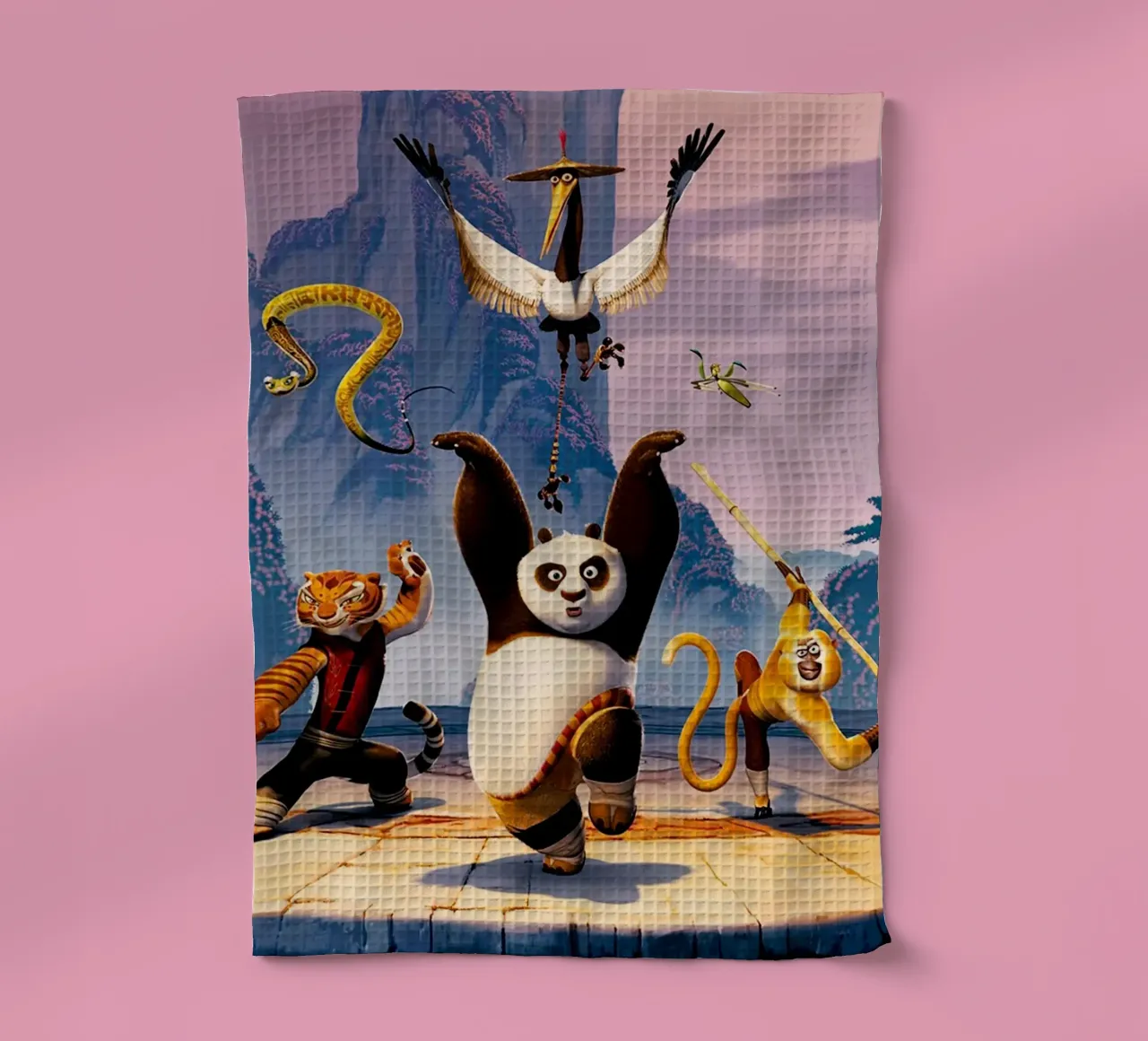 Kungfu Panda canovaccio da cucina da Dumery Art