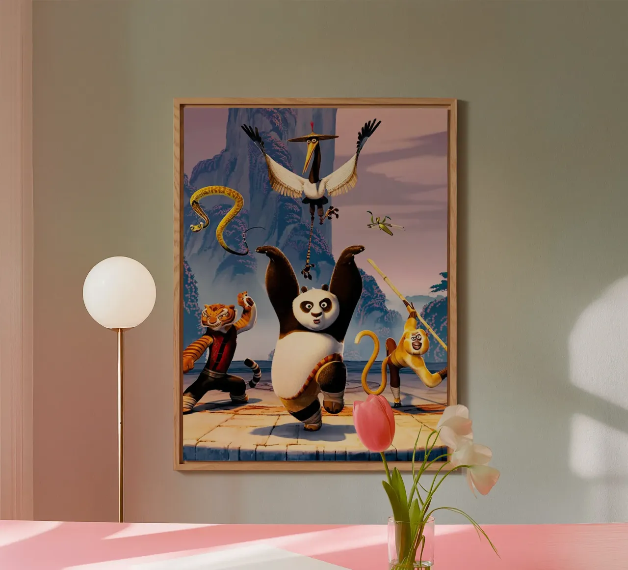 Kungfu Panda alluminio dibond da Dumery Art