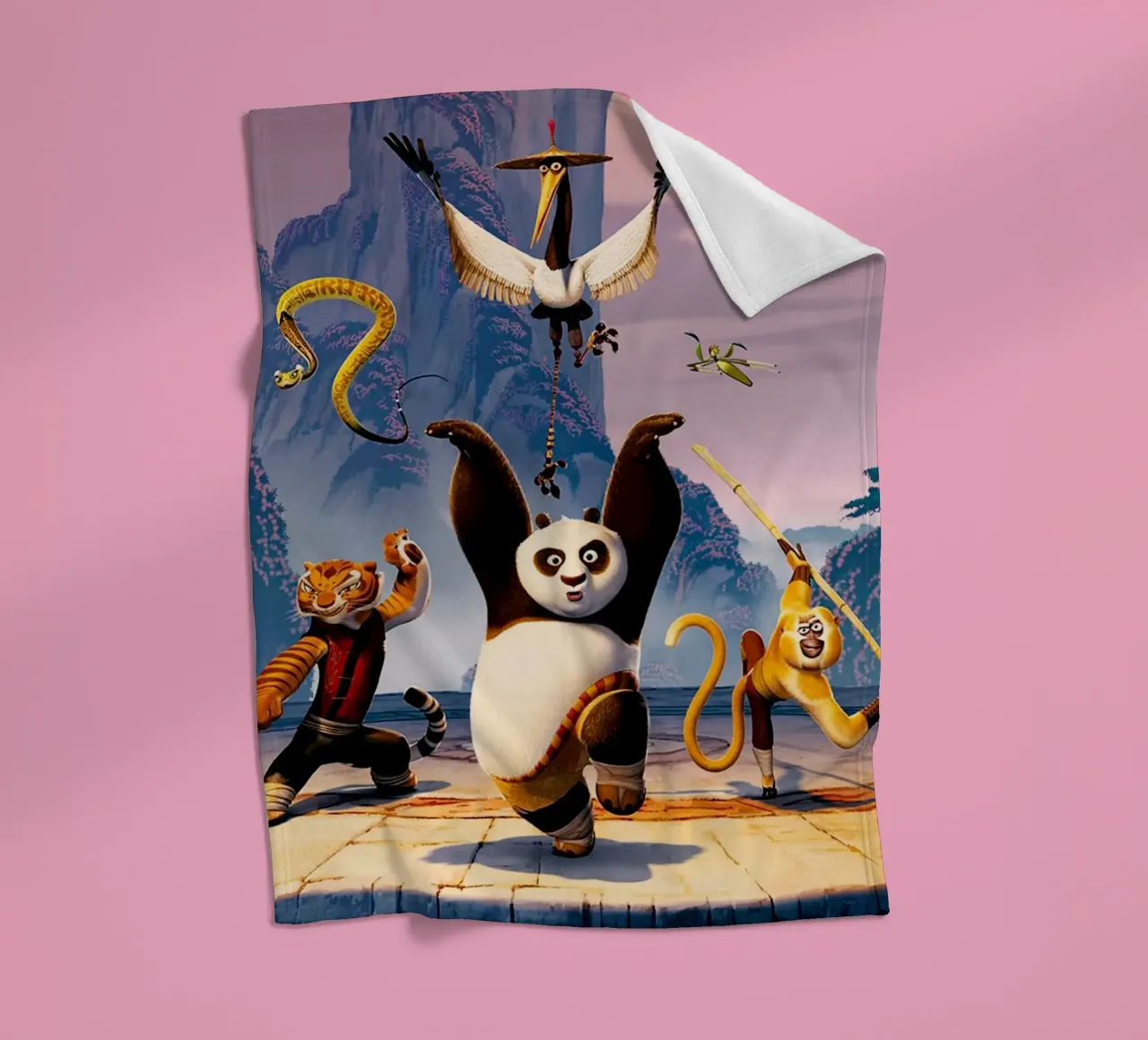 Kungfu Panda coperta in pile da Dumery Art