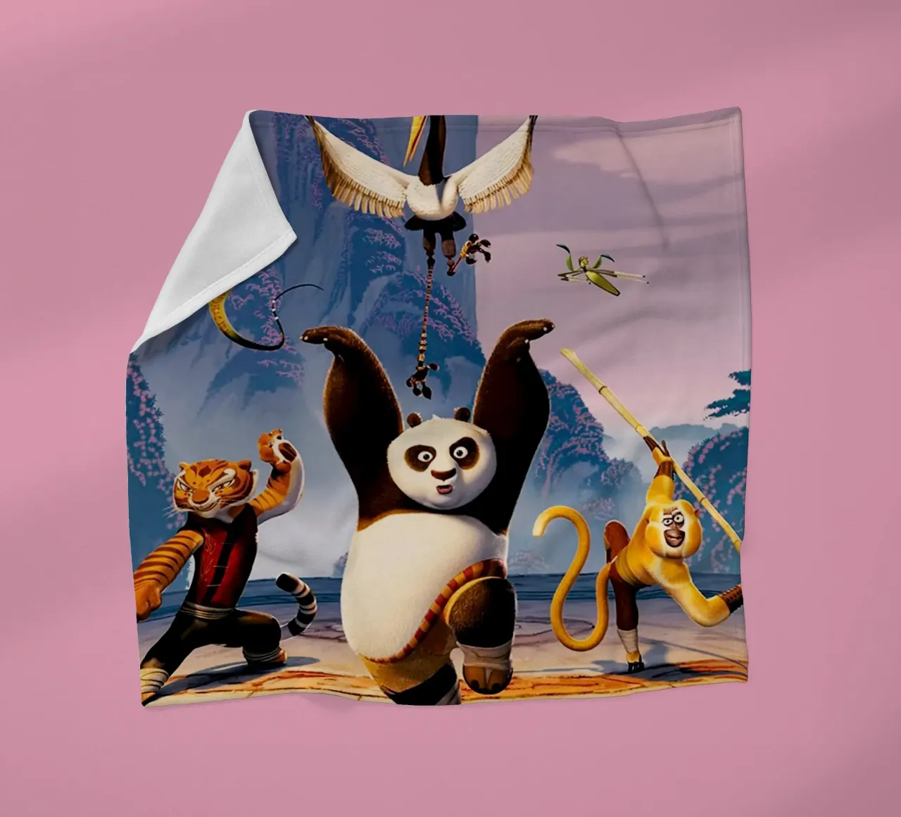 Kungfu Panda coperta in pile da Dumery Art