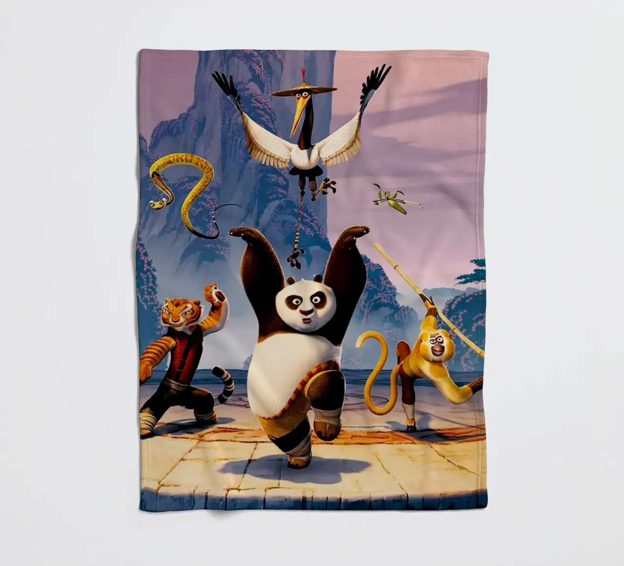 Kungfu Panda coperta in pile da Dumery Art