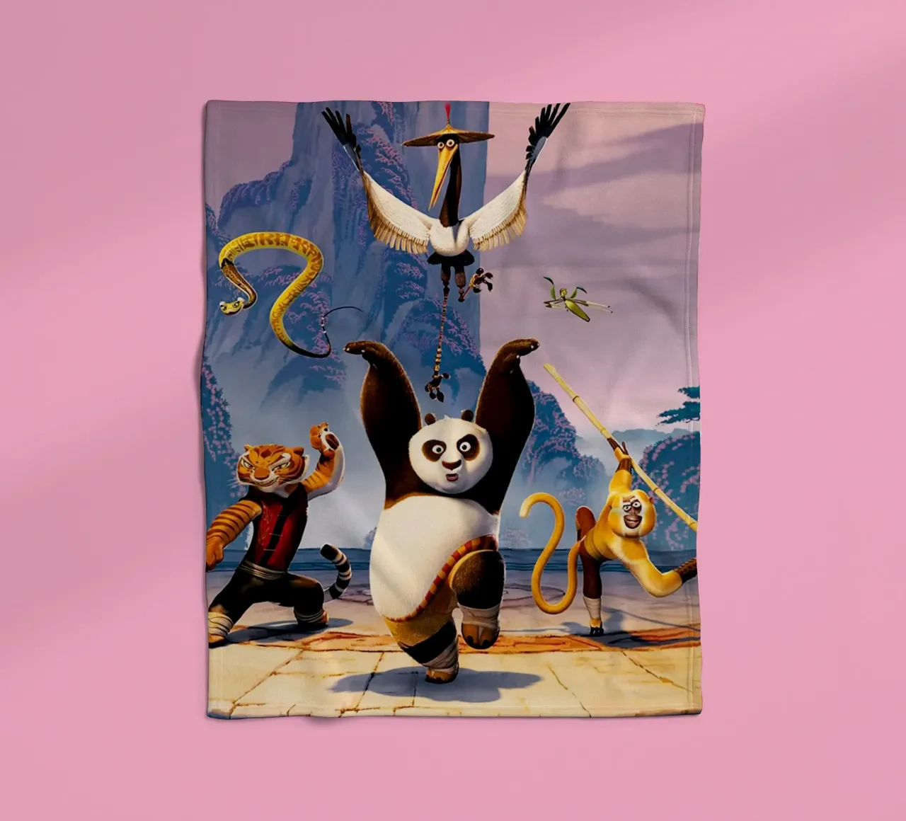 Kungfu Panda coperta in pile da Dumery Art