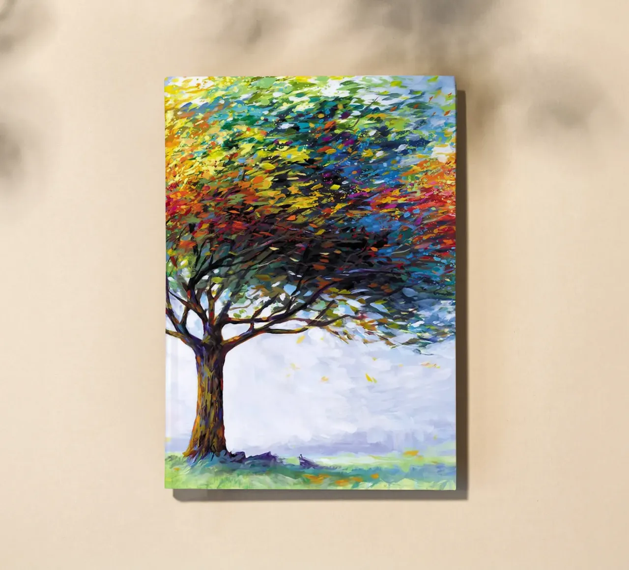 Tree of Happiness in the winds of life by Leon Devenice notebook by John Boss