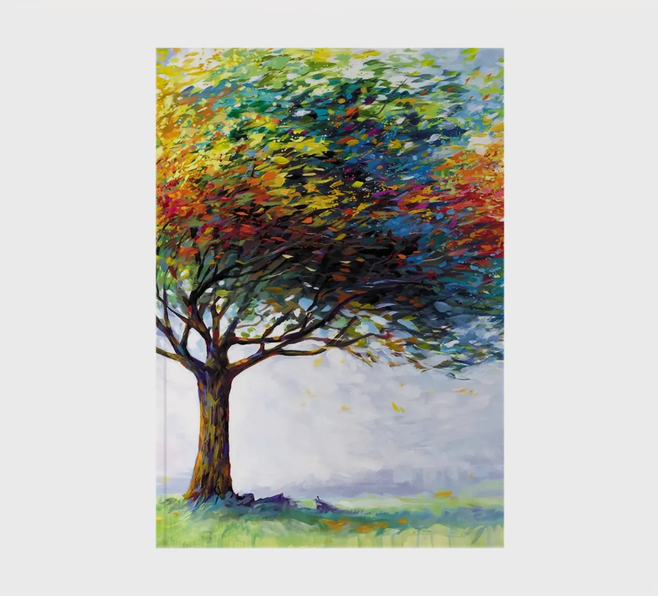 Tree of Happiness in the winds of life by Leon Devenice notebook by John Boss