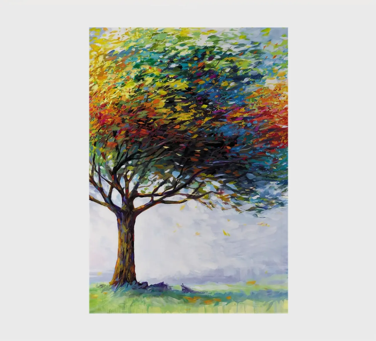 Tree of Happiness in the winds of life by Leon Devenice notebook by John Boss