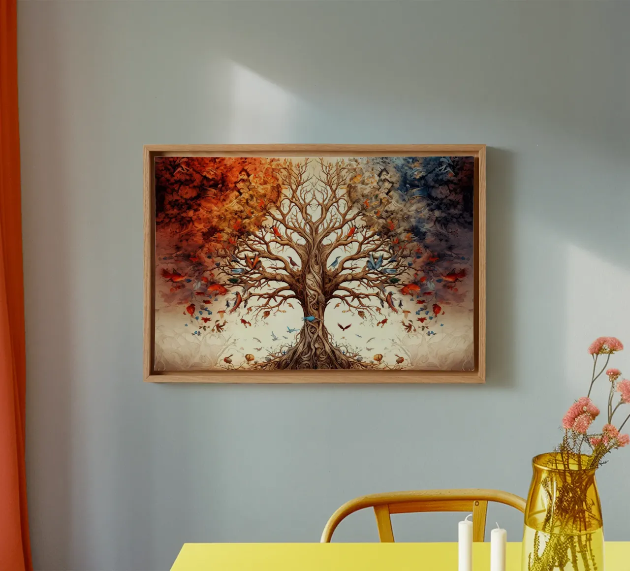 Tree of Life IIl canvas with Floater frame by John Boss