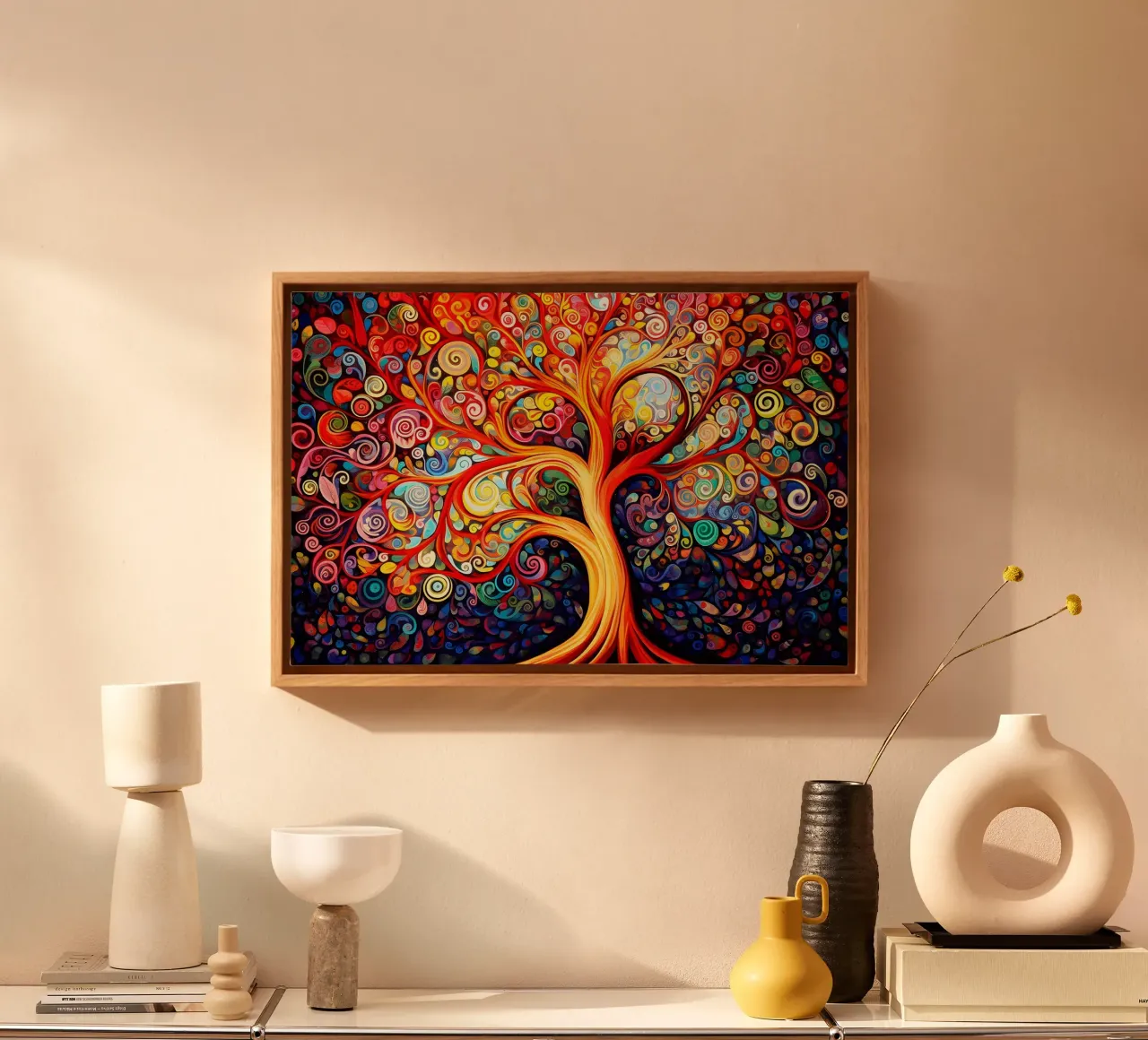 Tree of Life canvas with Floater frame by John Boss