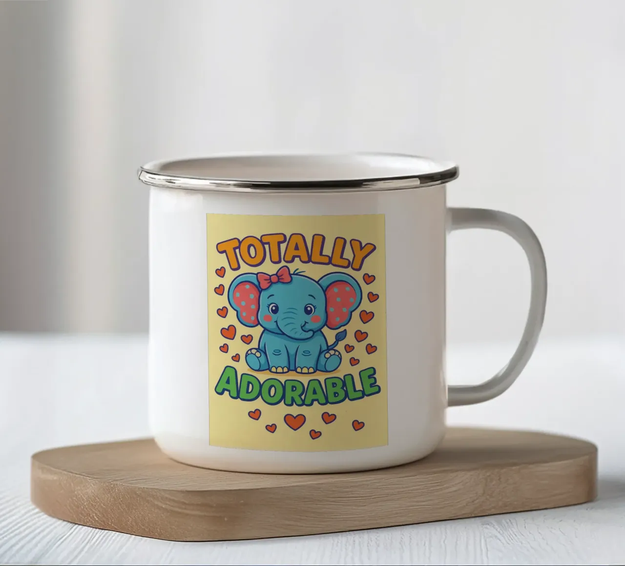 un cucciolo di elefante assolutamente adorabile tazza in smalto da paroongs