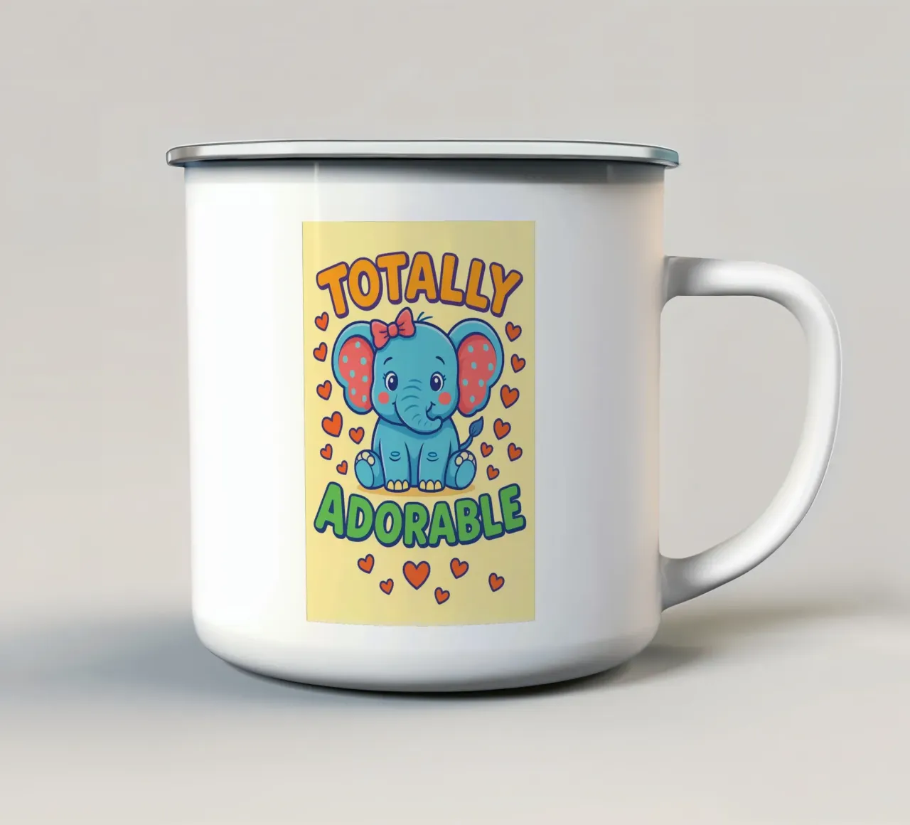 un cucciolo di elefante assolutamente adorabile tazza in smalto da paroongs