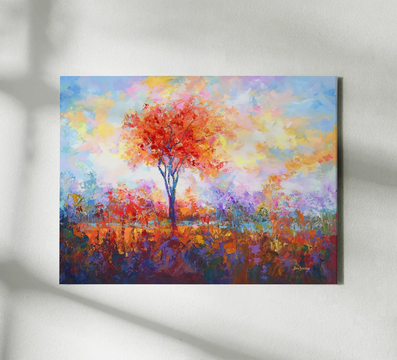Tree of Serenity by Leon Devenice canvas with Floater frame by John Boss