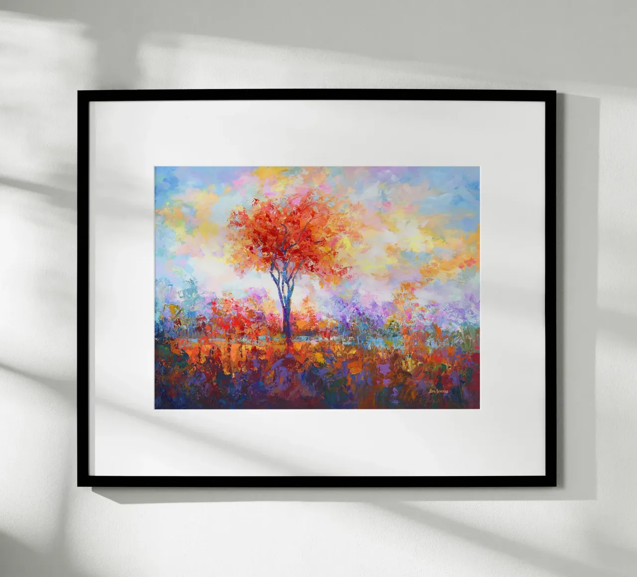 L'albero della serenità di Leon Devenice poster con telaio in plastica da John Boss