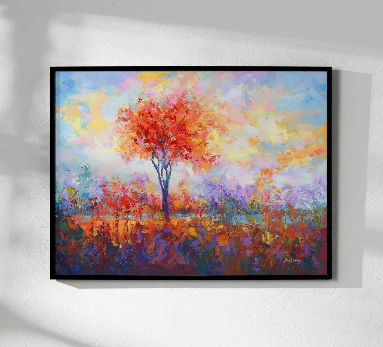 L'albero della serenità di Leon Devenice poster con telaio in plastica da John Boss
