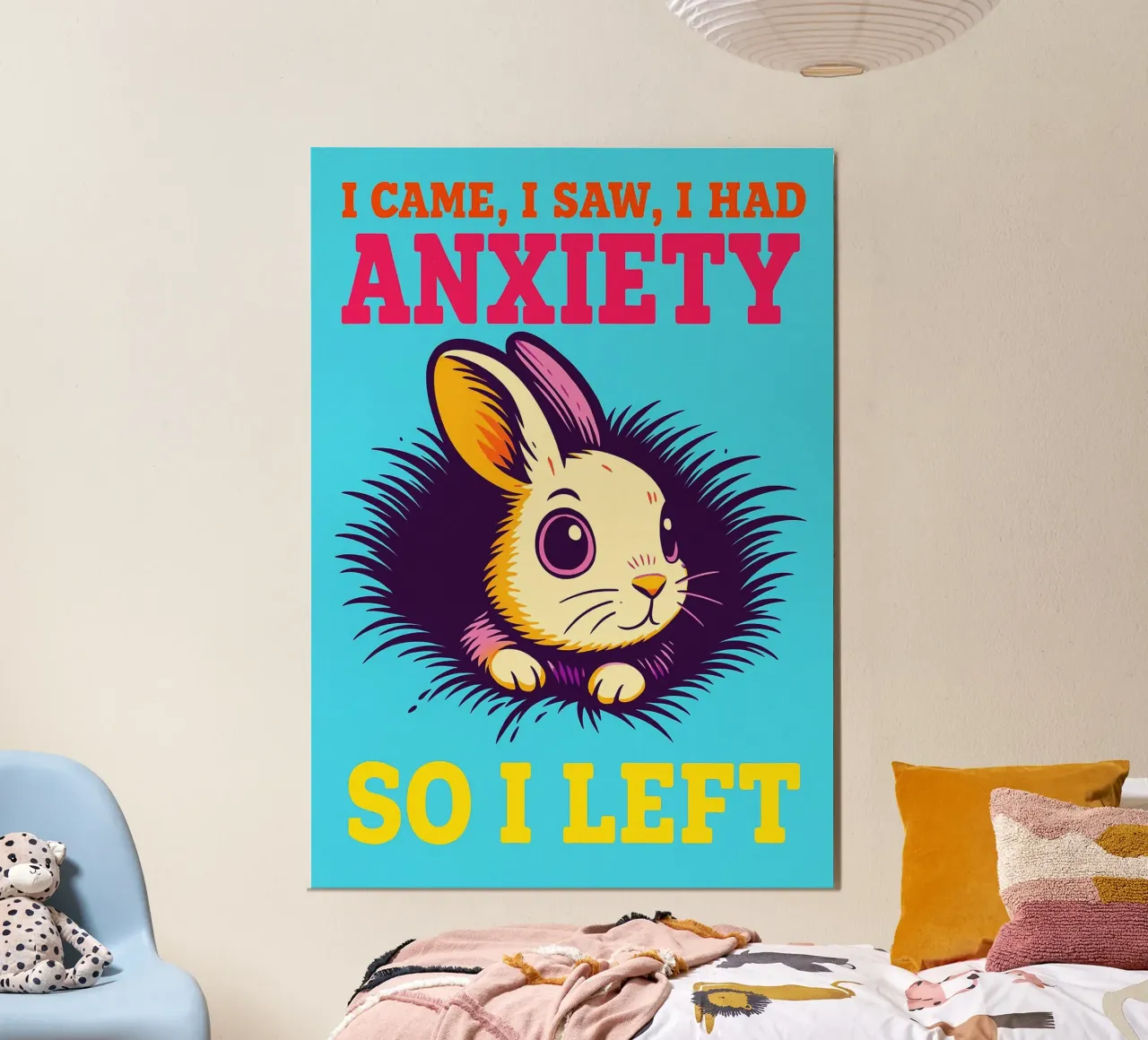 ansia, così ho lasciato il coniglio poster da bojoonxs