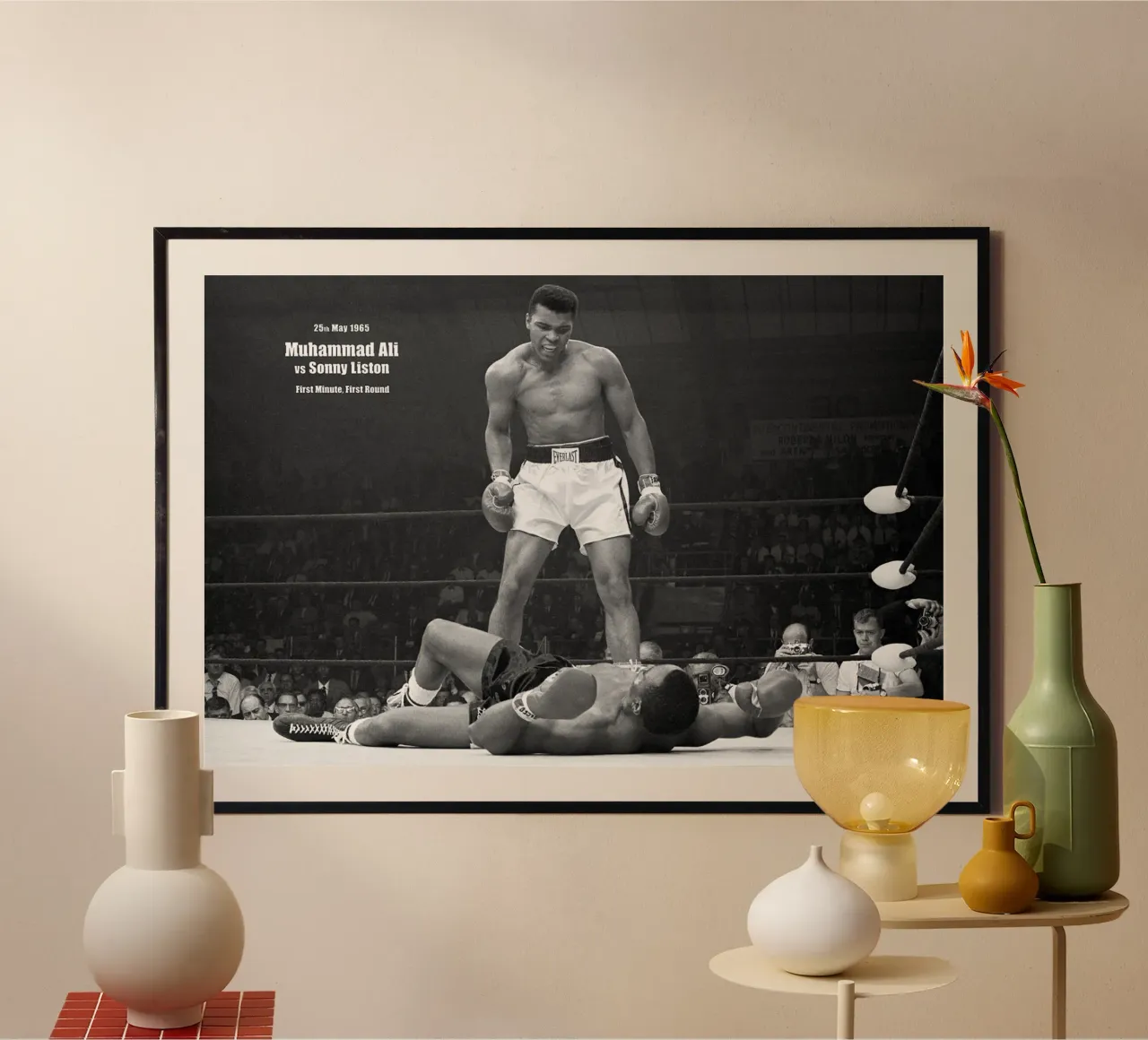 La leggenda della boxe, Mohammed Ali poster con telaio in alluminio da Brant Varner
