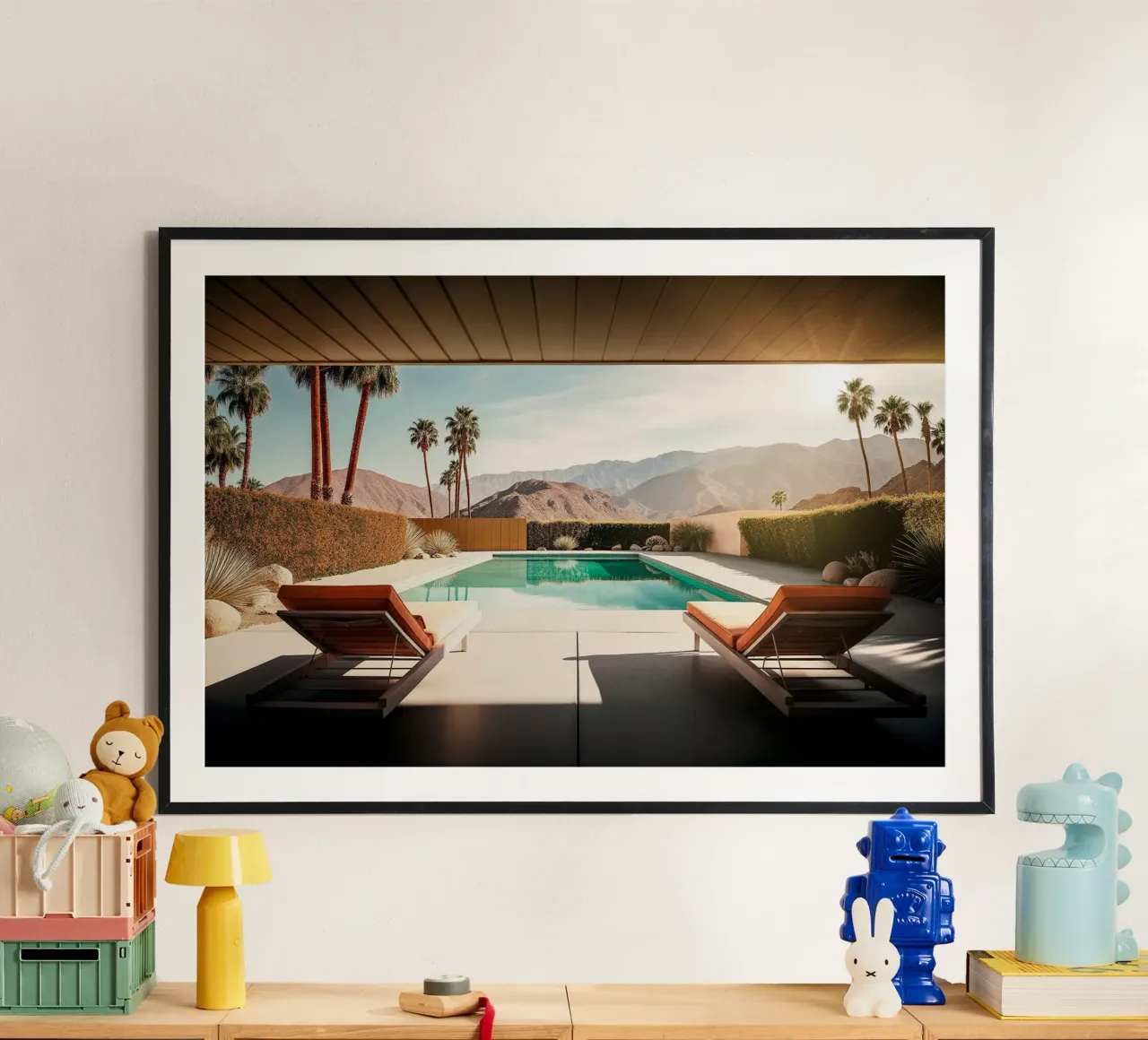 California Dreaming - Piscina privata a Palm Springs poster da Brant Varner