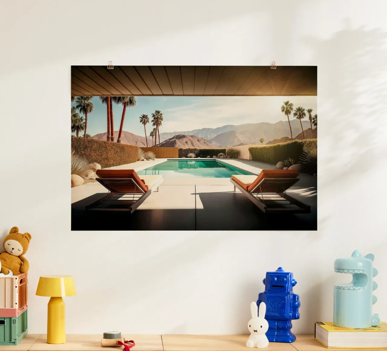 California Dreaming - Piscina privata a Palm Springs poster da Brant Varner
