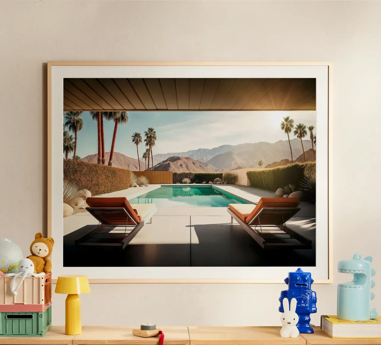 California Dreaming - Piscina privata a Palm Springs poster da Brant Varner