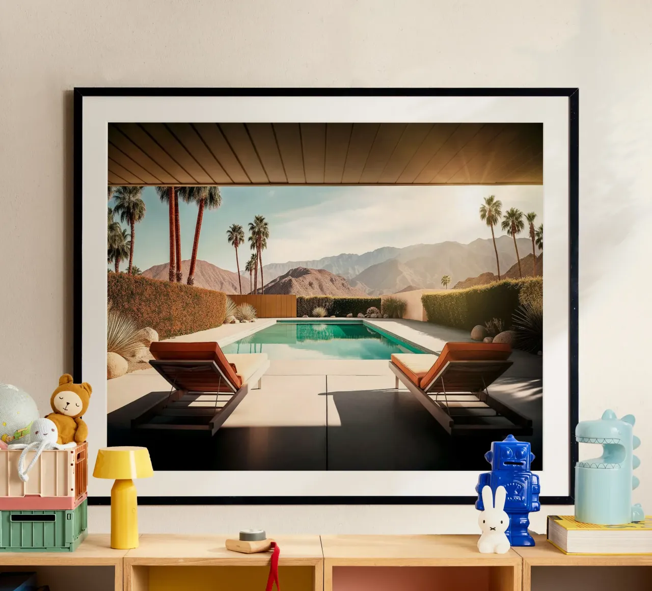 California Dreaming - Piscina privata a Palm Springs poster da Brant Varner