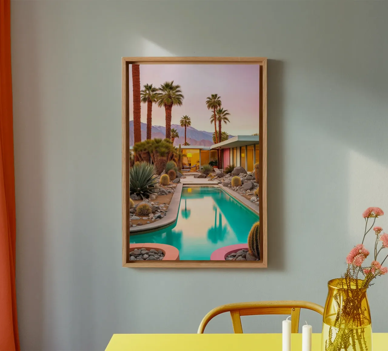 California Dreaming Mid Century Magic tela con Cornice a cassetta da Brant Varner