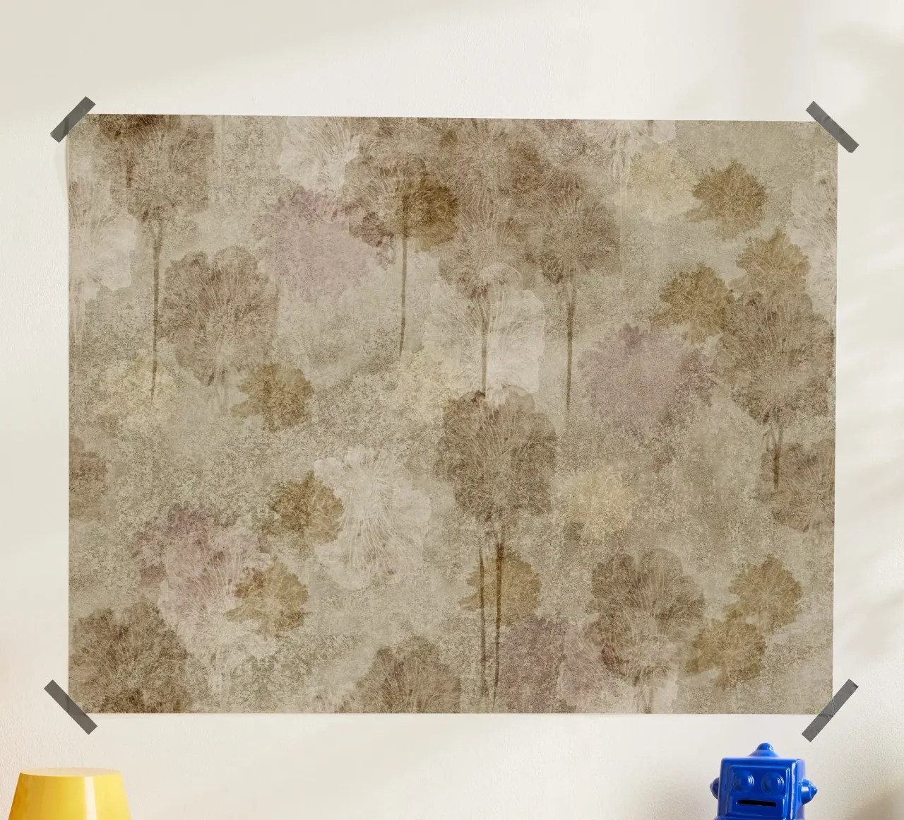 nuvole di fiori 3 poster con telaio in legno da Giulio Iurissevich