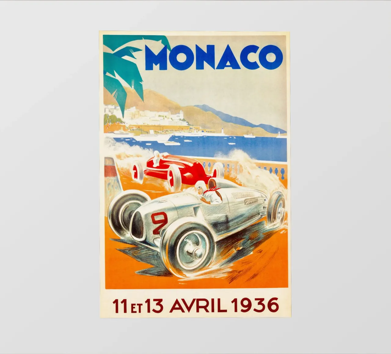 Gran Premio di Monaco 1936 (francese) telo in pvc da Brant Varner