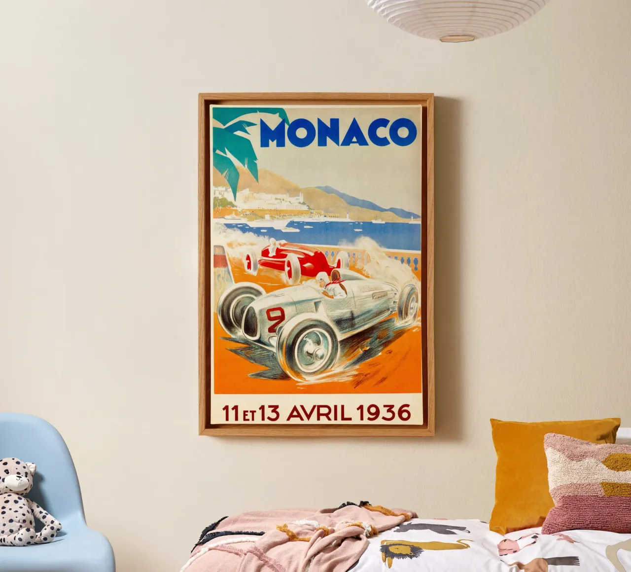 Gran Premio di Monaco 1936 (francese) tela con Cornice a cassetta da Brant Varner
