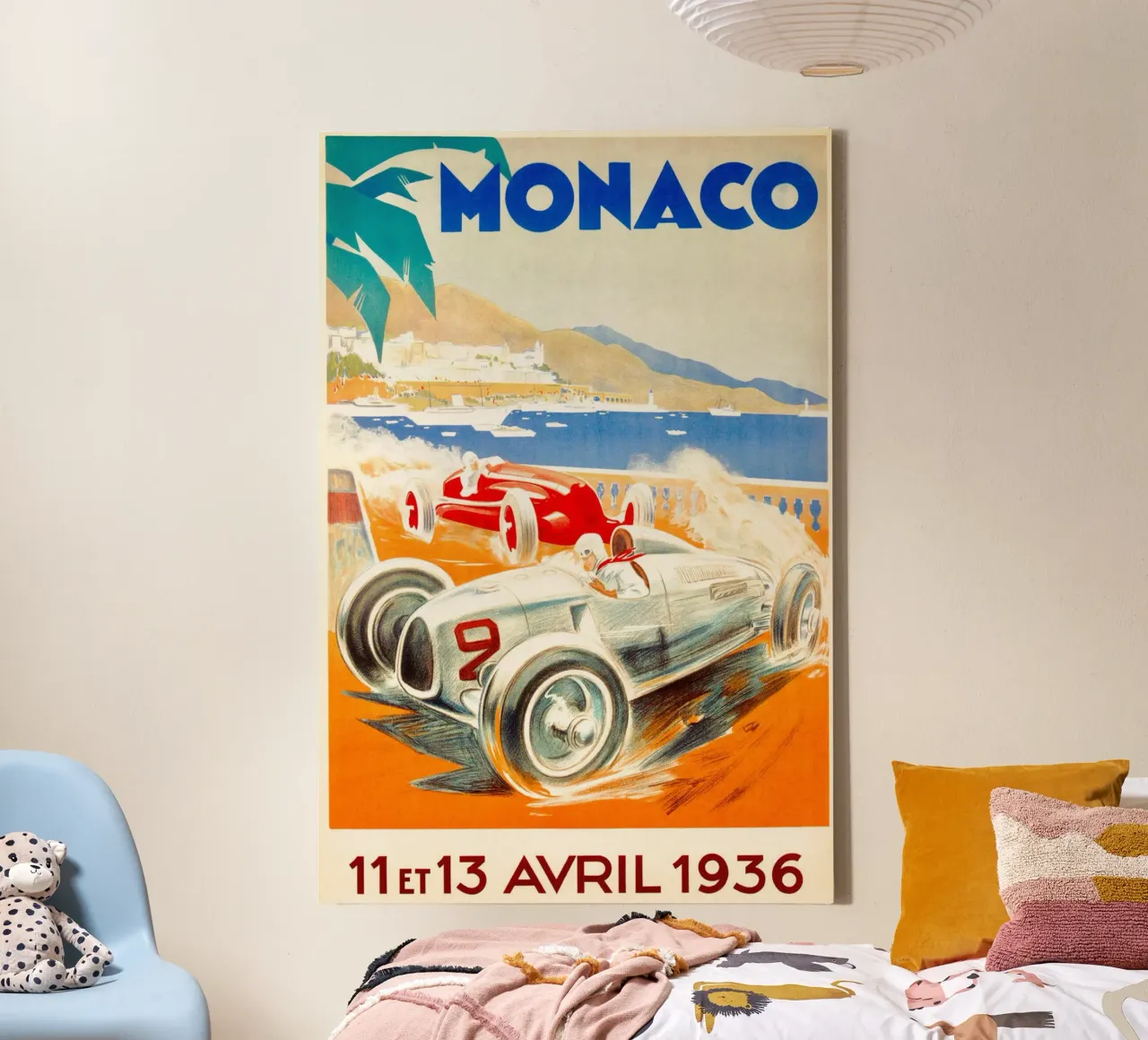 Gran Premio di Monaco 1936 (francese) tela con Cornice a cassetta da Brant Varner