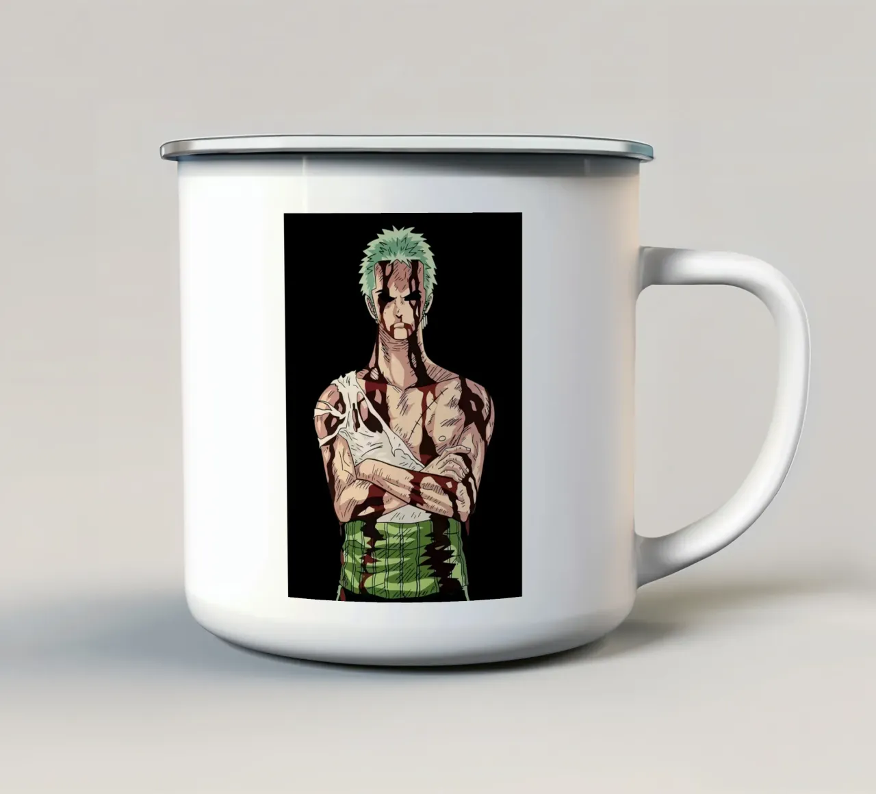 Zoro One Piece tazza in smalto da Dumery Art