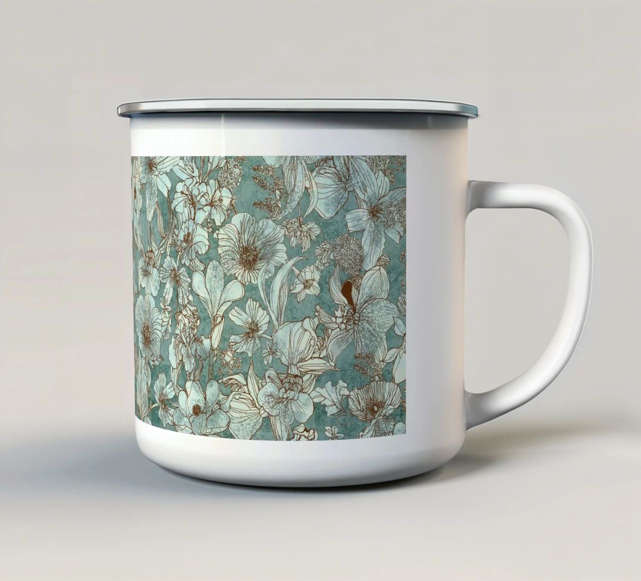 verde orchidea tazza in smalto da Giulio Iurissevich