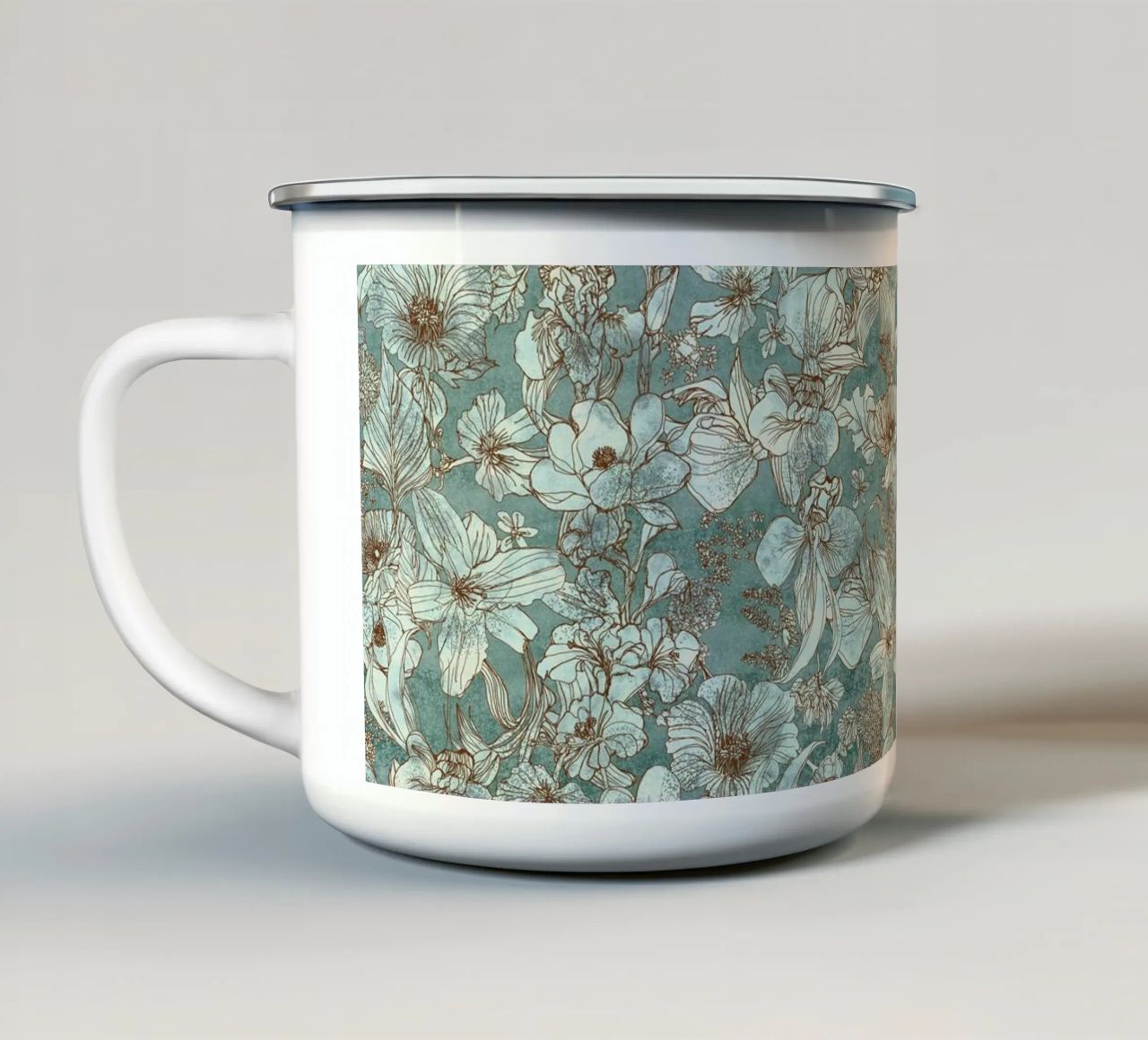 verde orchidea tazza in smalto da Giulio Iurissevich