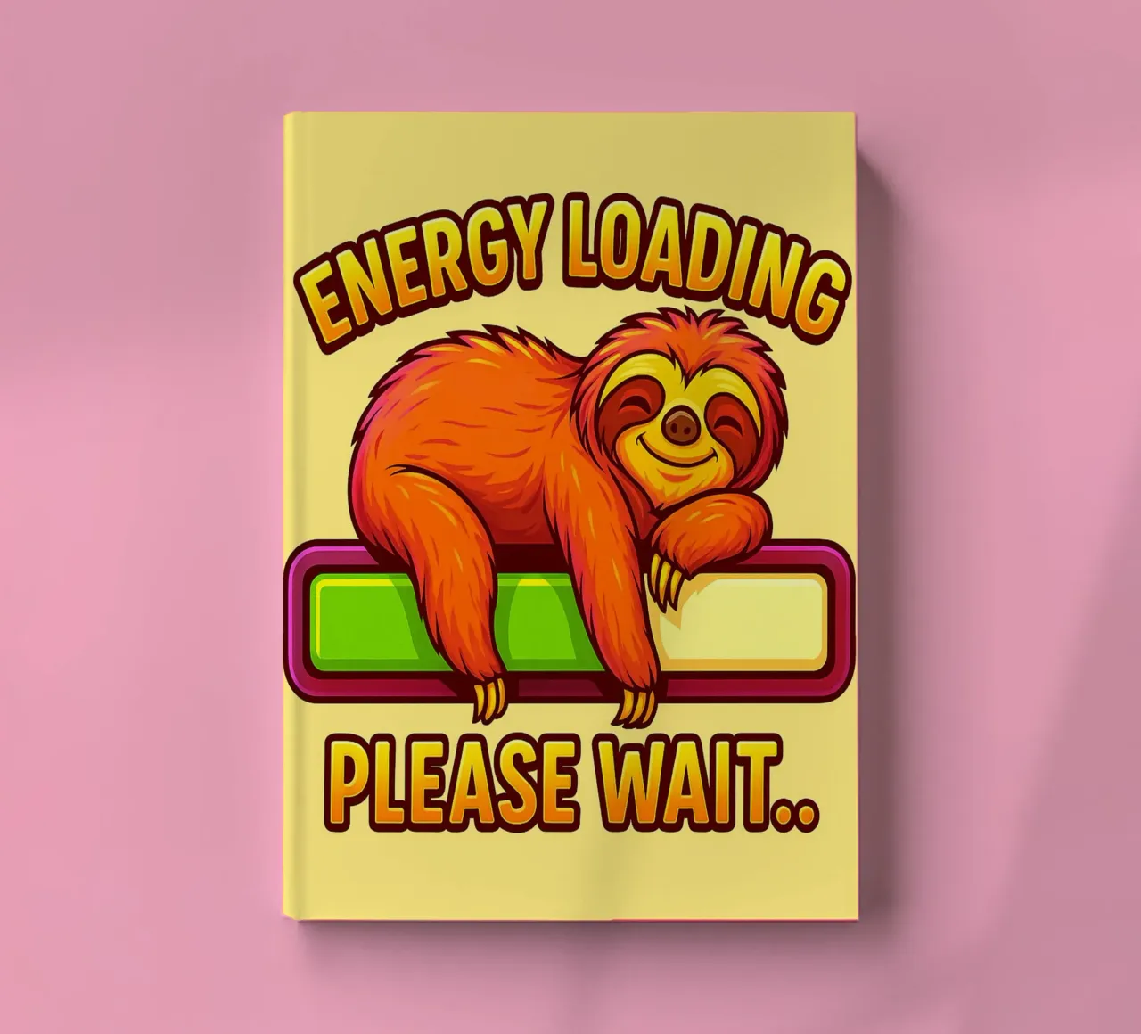 energy loading please waitt sloth notebook by bojoonxs
