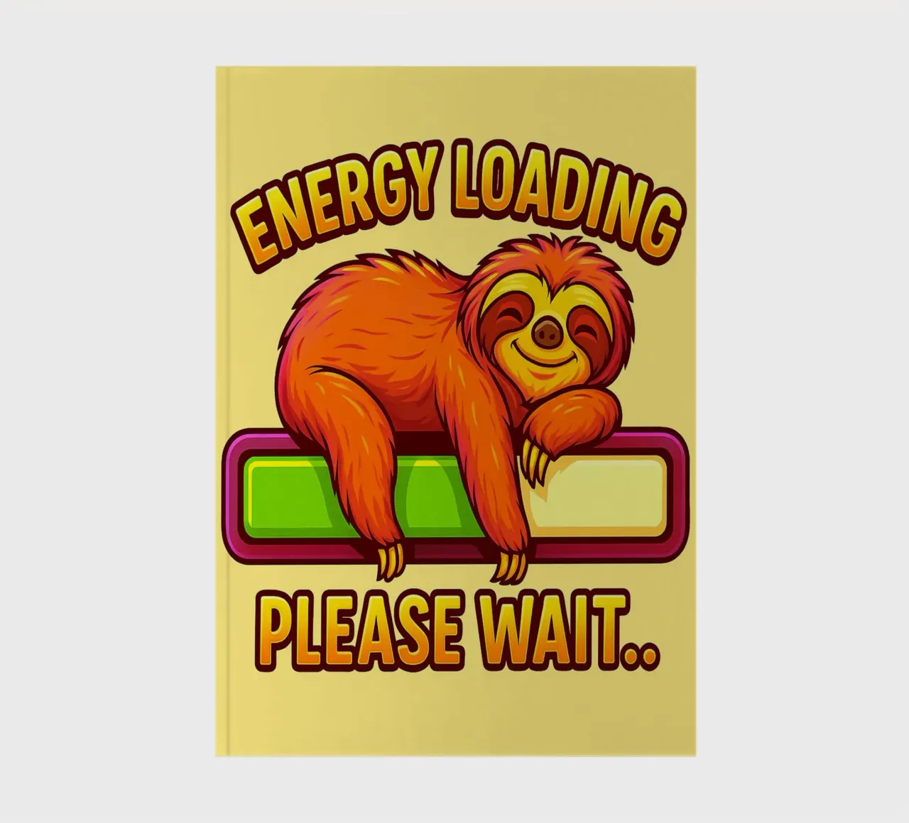 energy loading please waitt sloth notebook by bojoonxs
