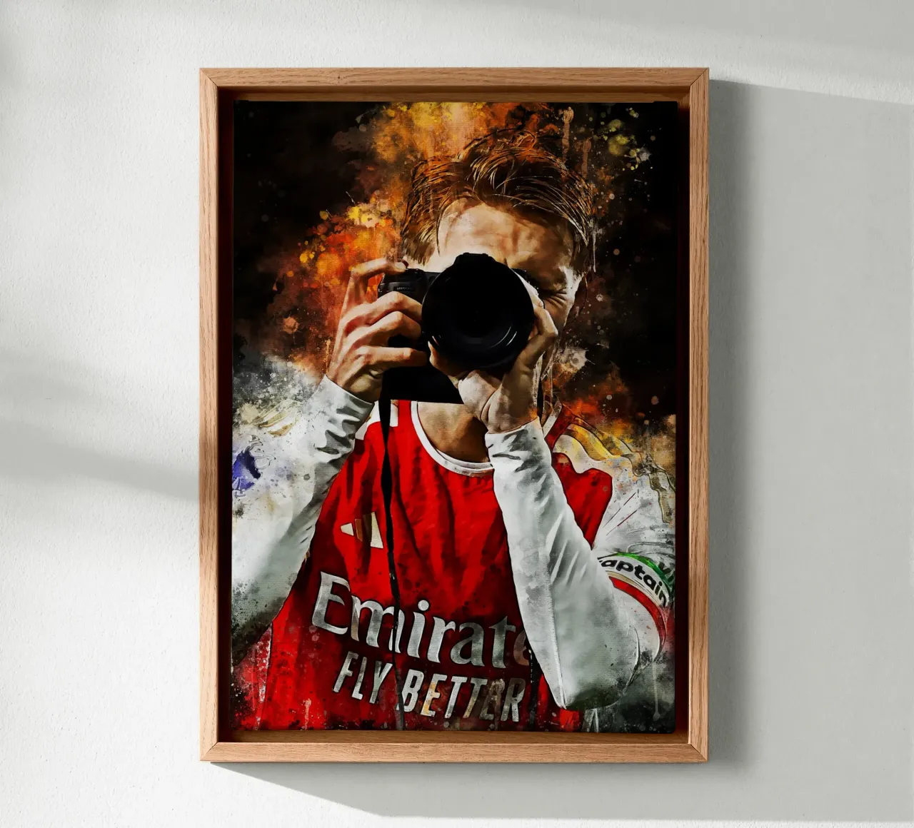 Martin Ødegaard tela con Cornice a cassetta da MasterInkArt