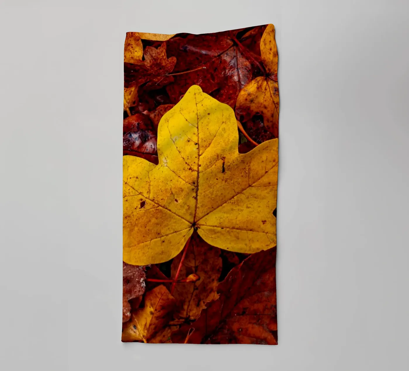 Yellow maple leaf towel by Marcus Beckert | Fotografie