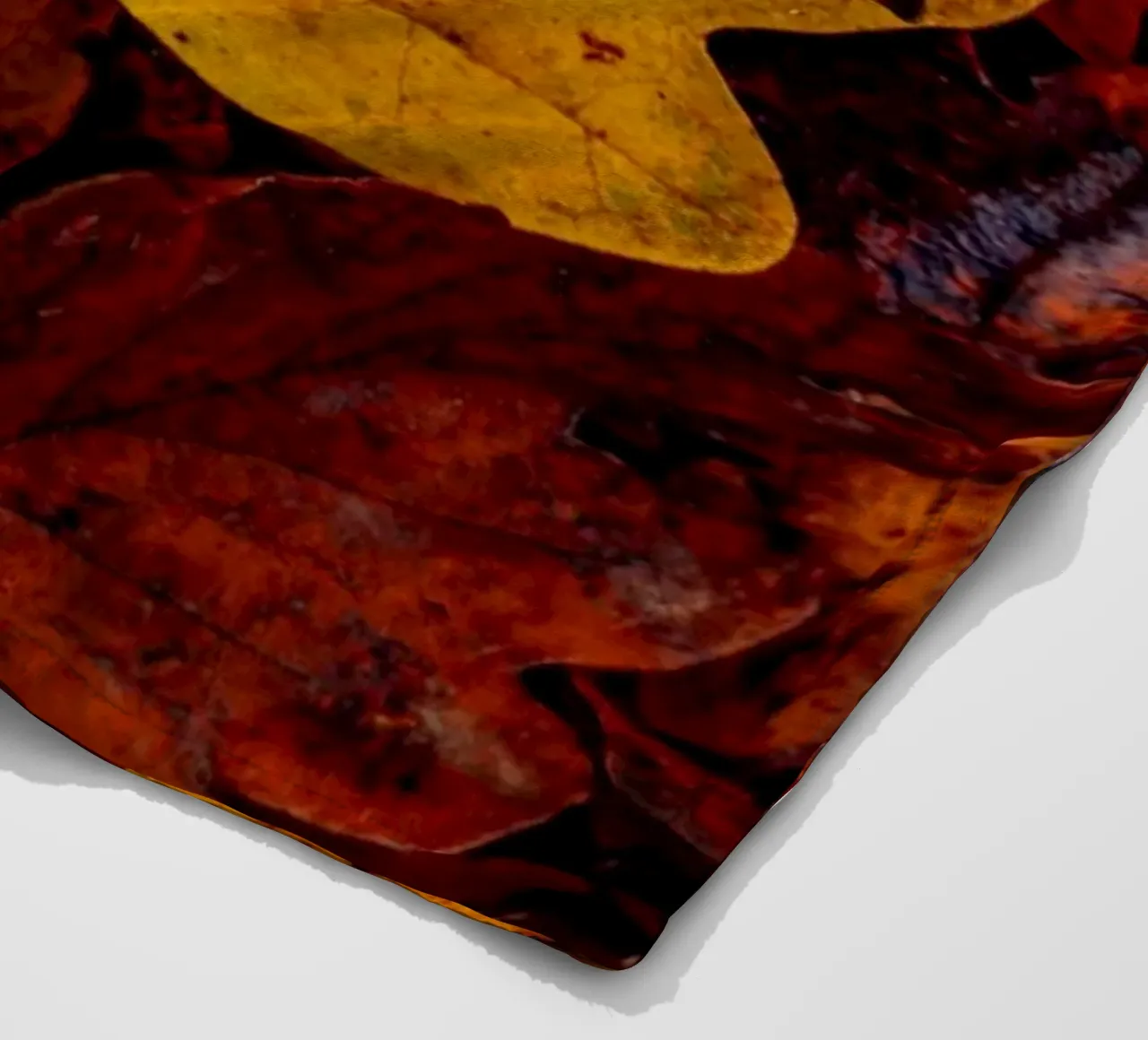 Yellow maple leaf fleece blanket by Marcus Beckert | Fotografie