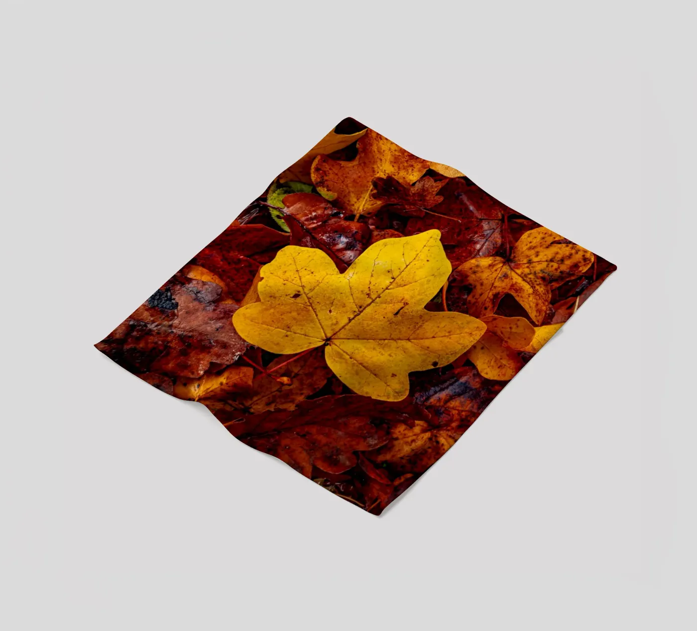 Yellow maple leaf plaid polaire de Marcus Beckert | Fotografie