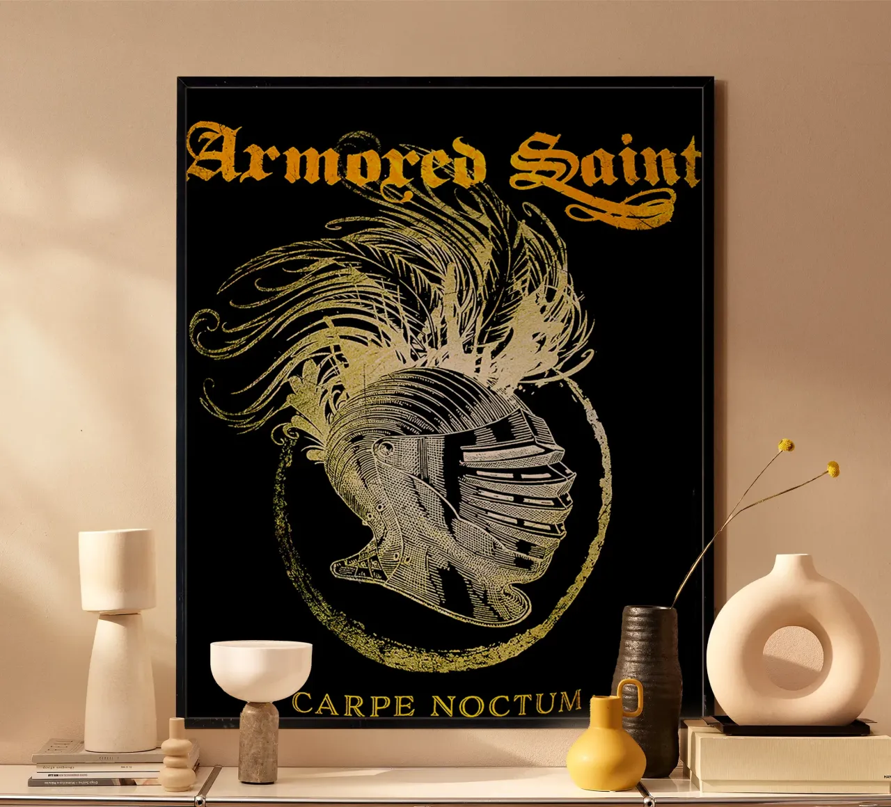 Santo corazzato Carpe Noctum poster da andrea boceli