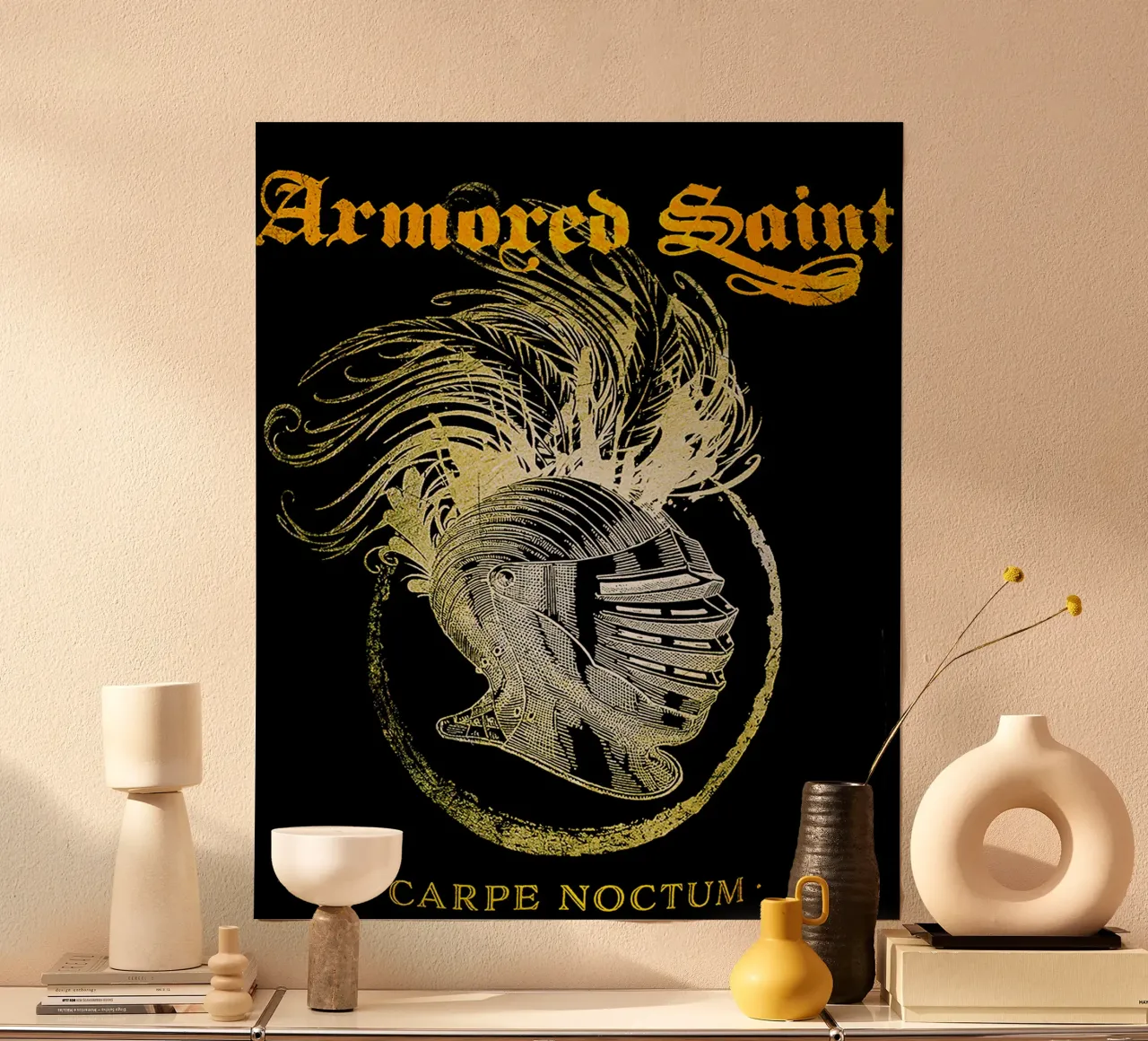 Santo corazzato Carpe Noctum poster da andrea boceli