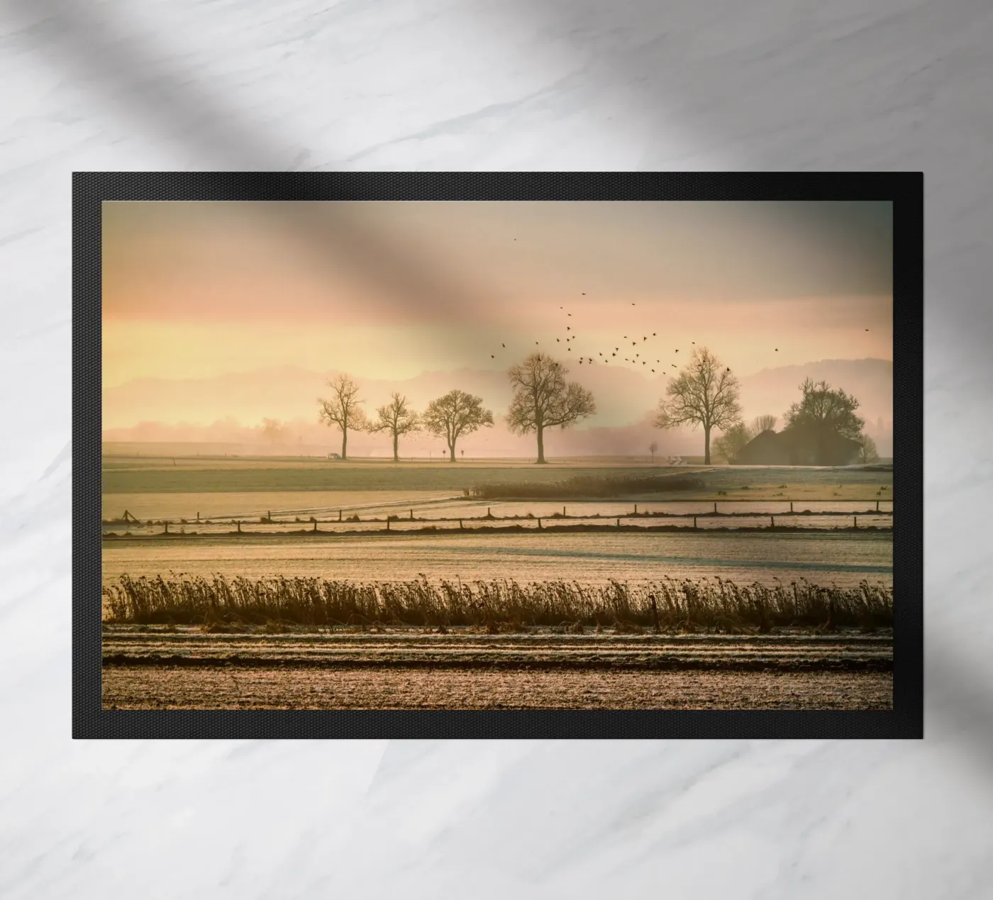 old farm deurmat van pastel color shape