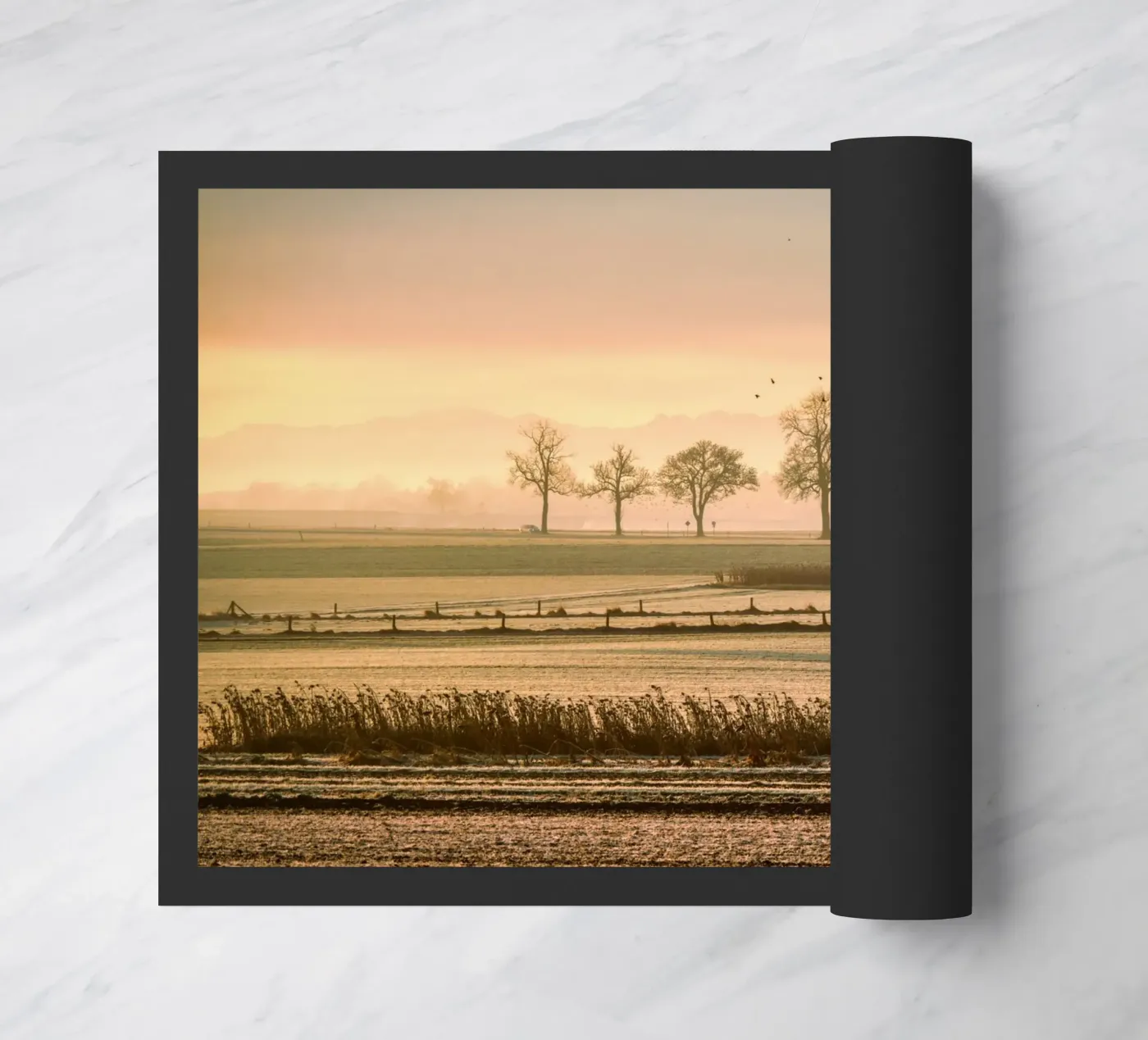 old farm deurmat van pastel color shape