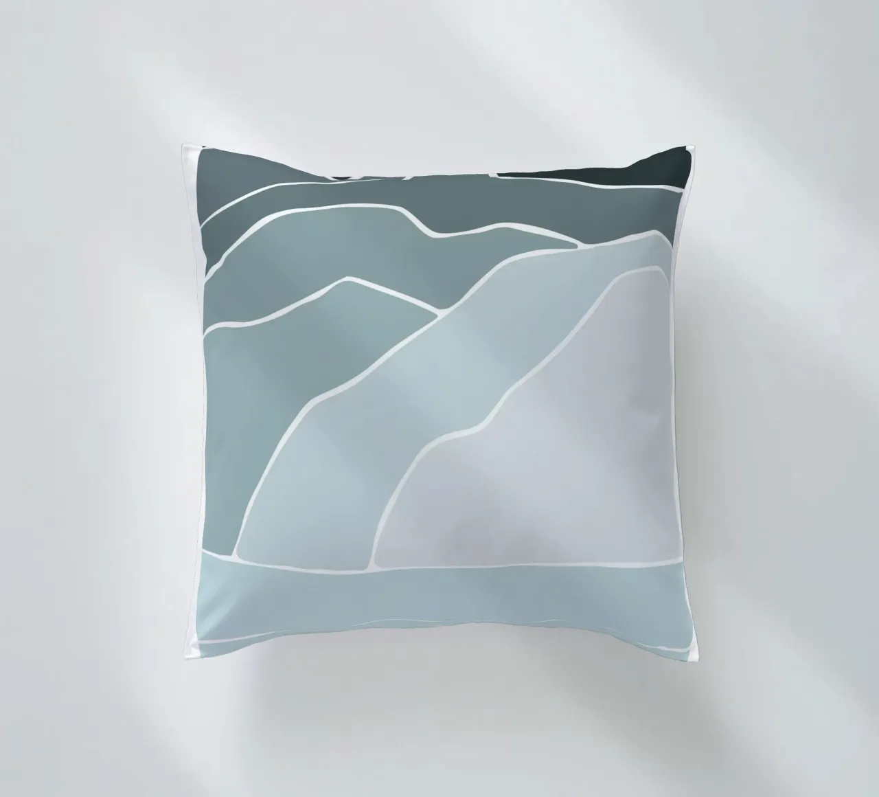 canvas wave cuscino da pastel color shape