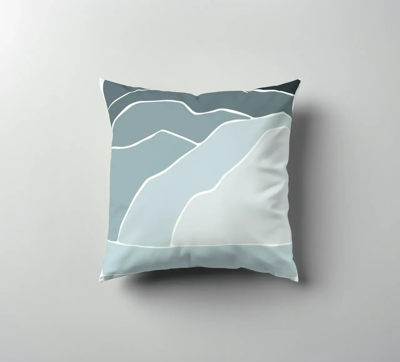 canvas wave cuscino da pastel color shape