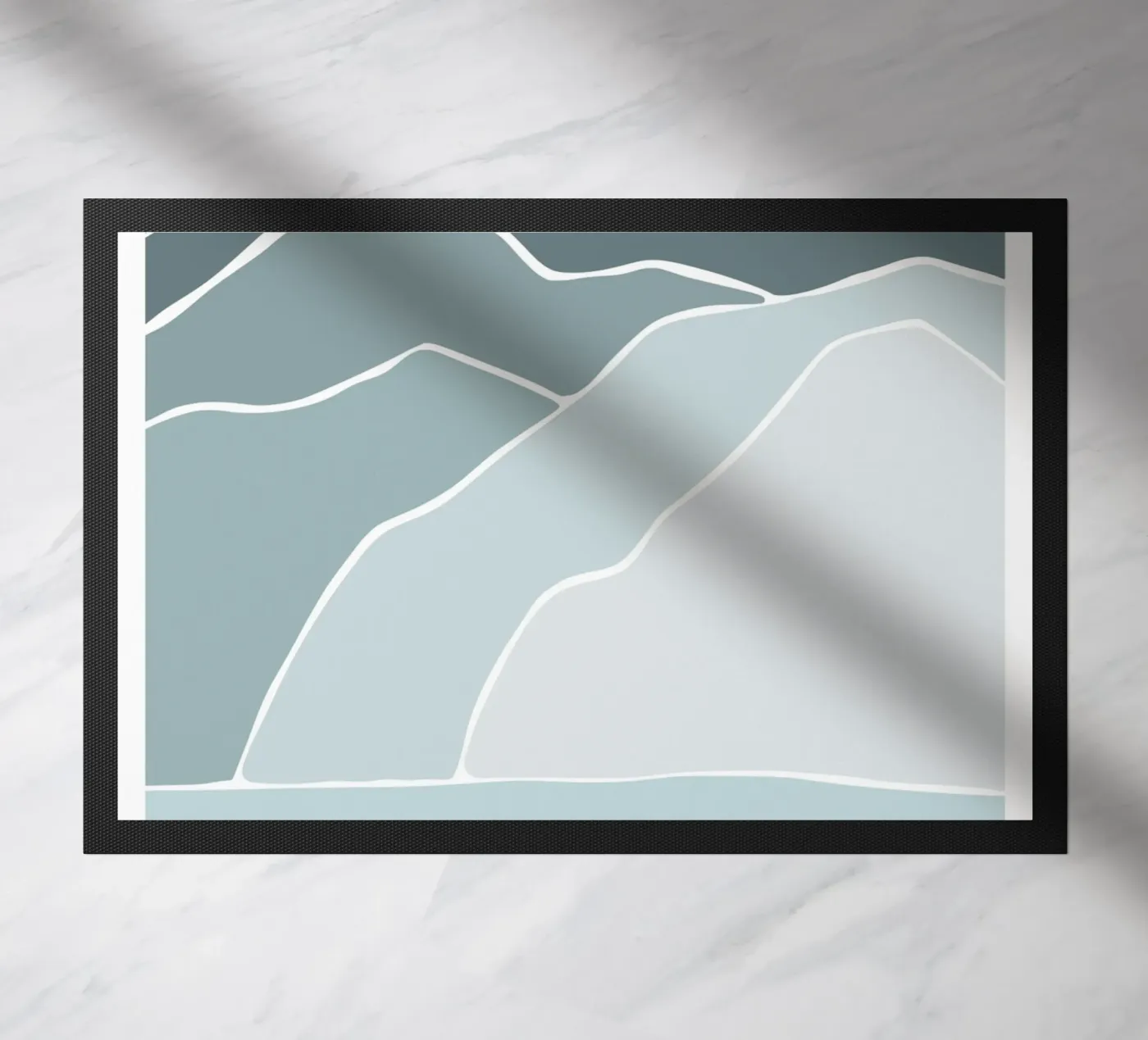 canvas wave doormat by pastel color shape