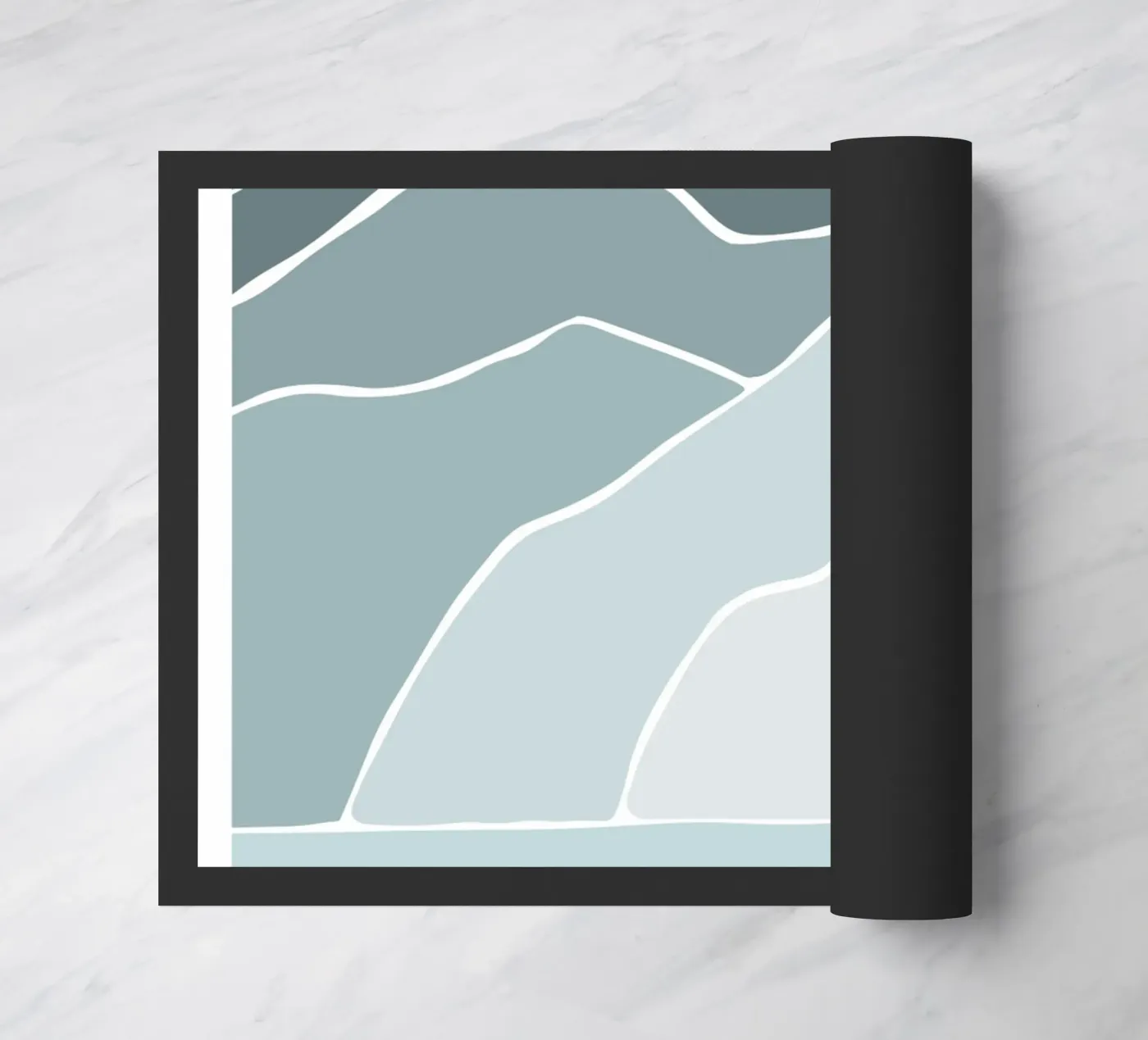 canvas wave doormat by pastel color shape
