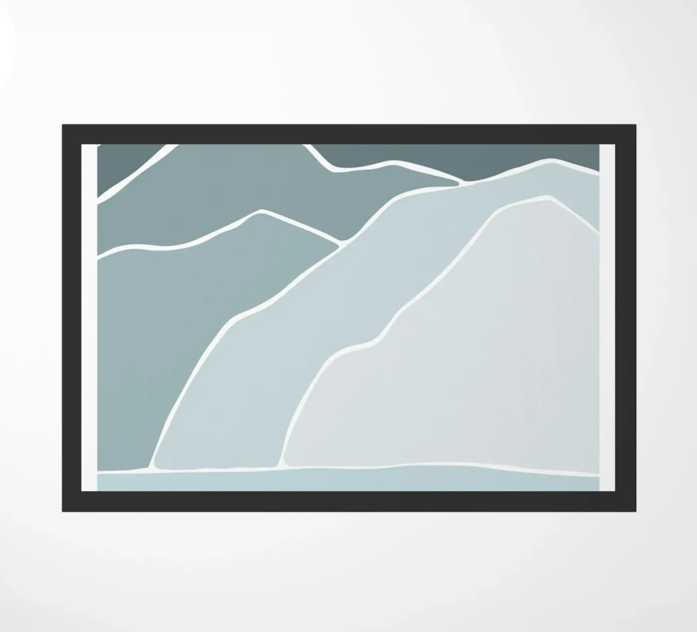 canvas wave doormat by pastel color shape