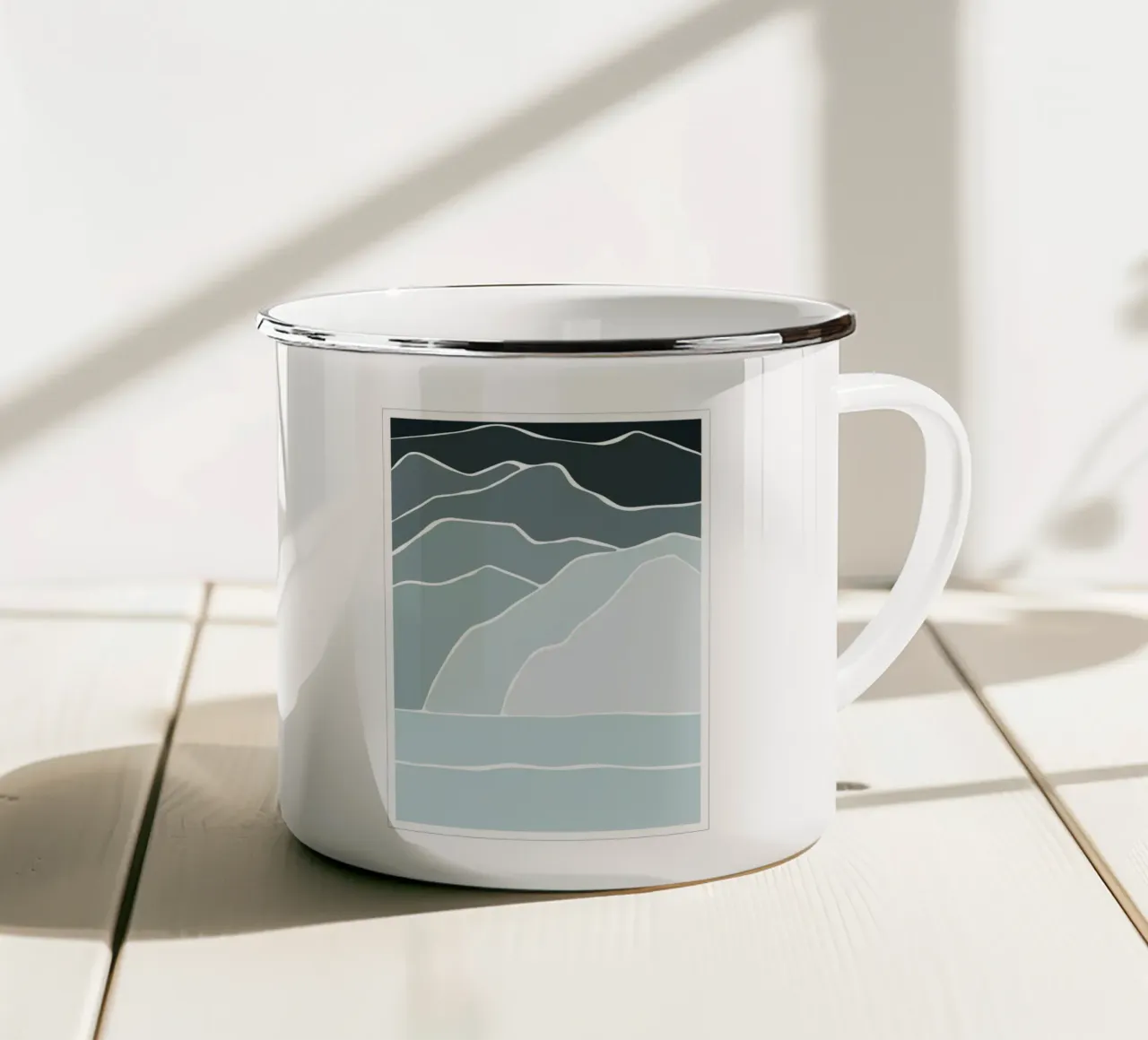 canvas wave tazza in smalto da pastel color shape