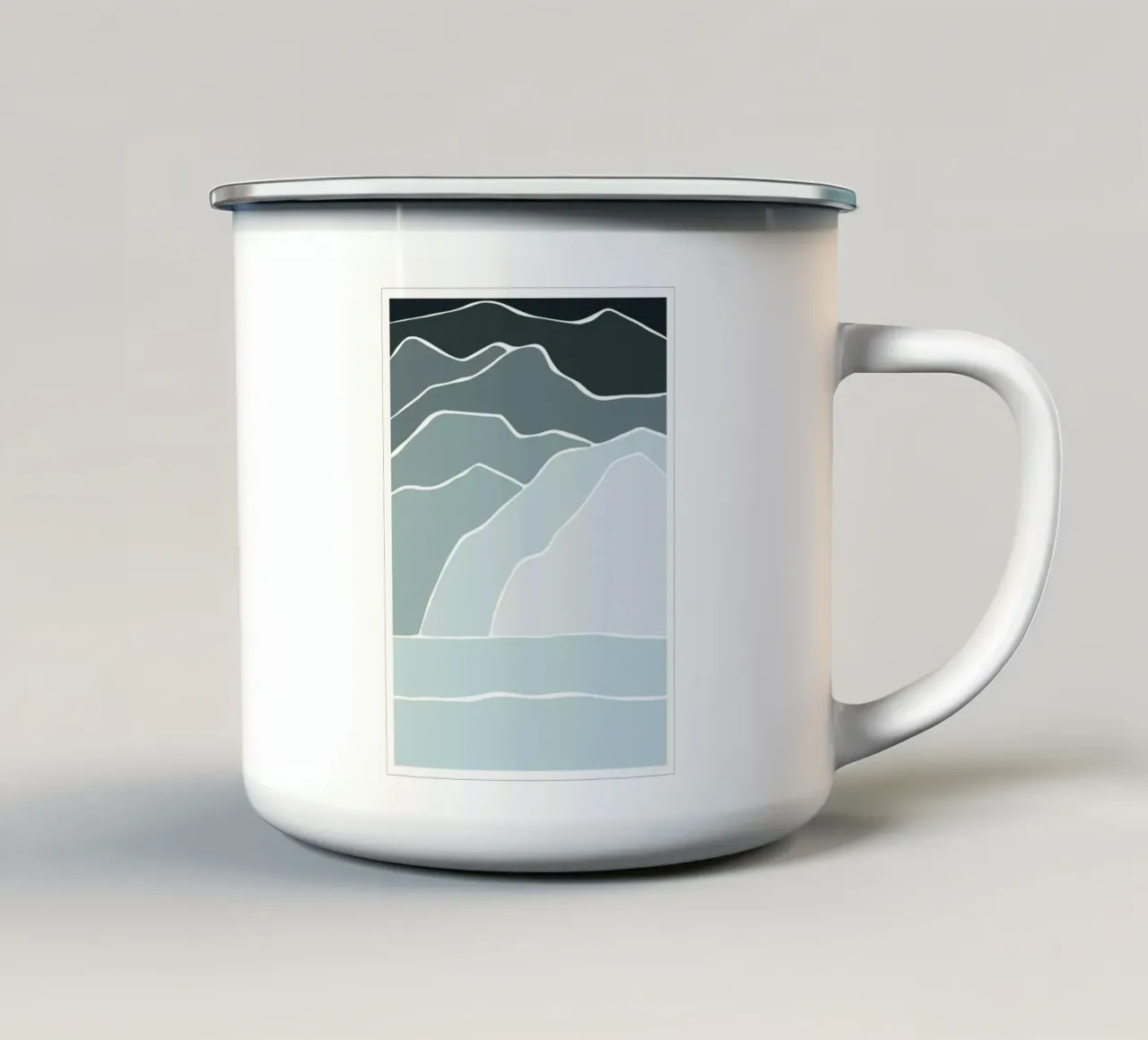 canvas wave tazza in smalto da pastel color shape