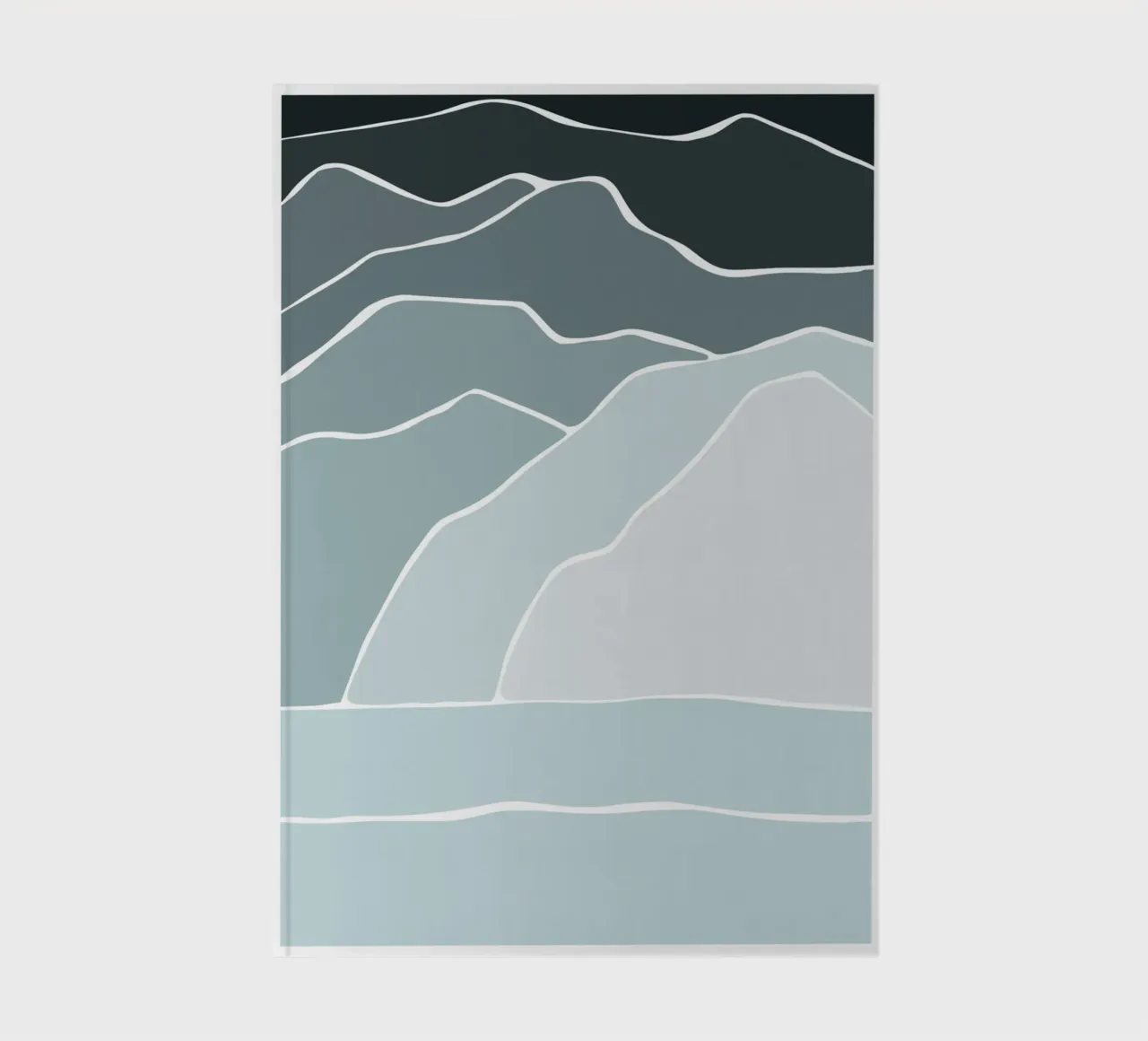 canvas wave notebook by pastel color shape
