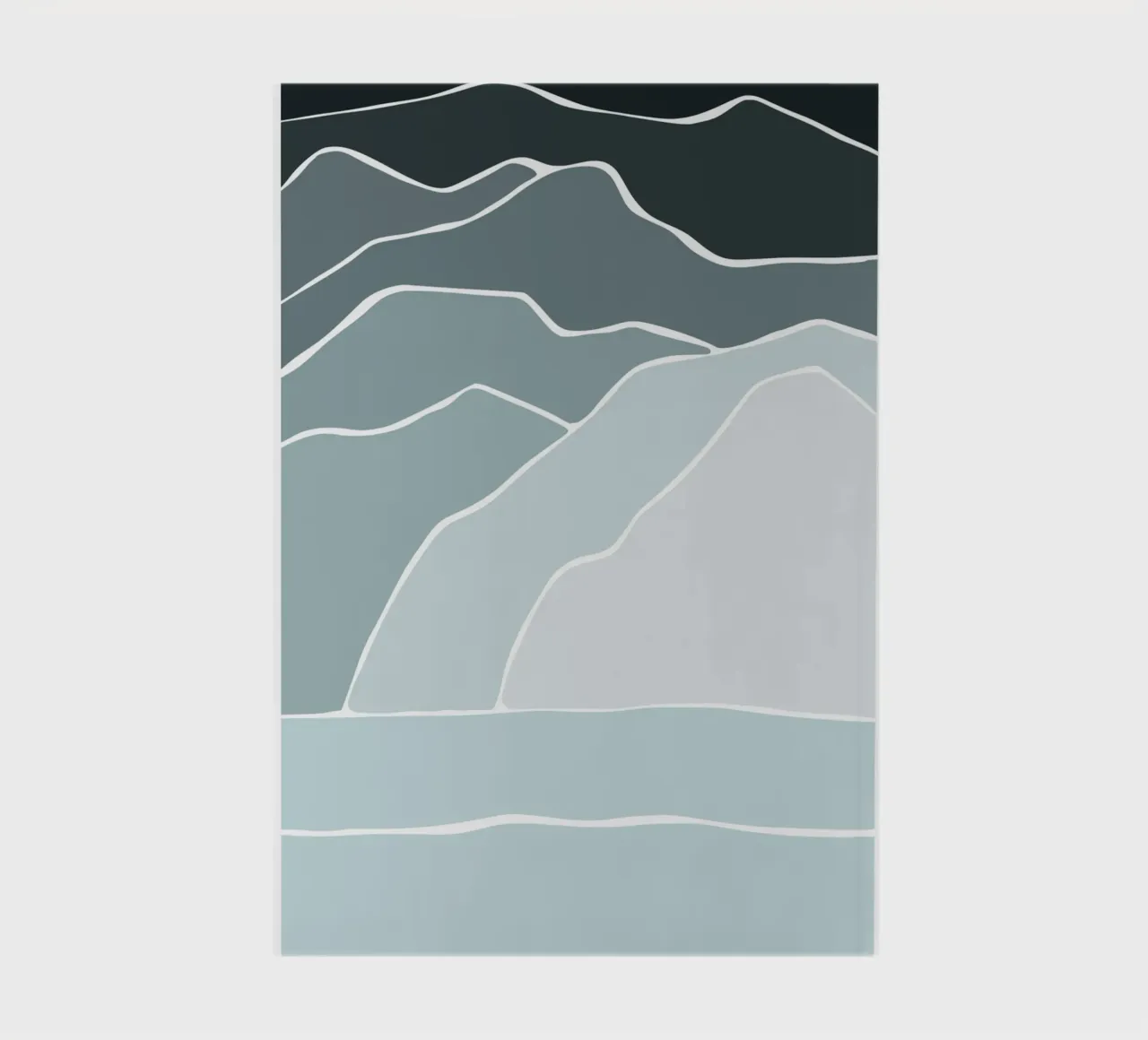 canvas wave notebook by pastel color shape